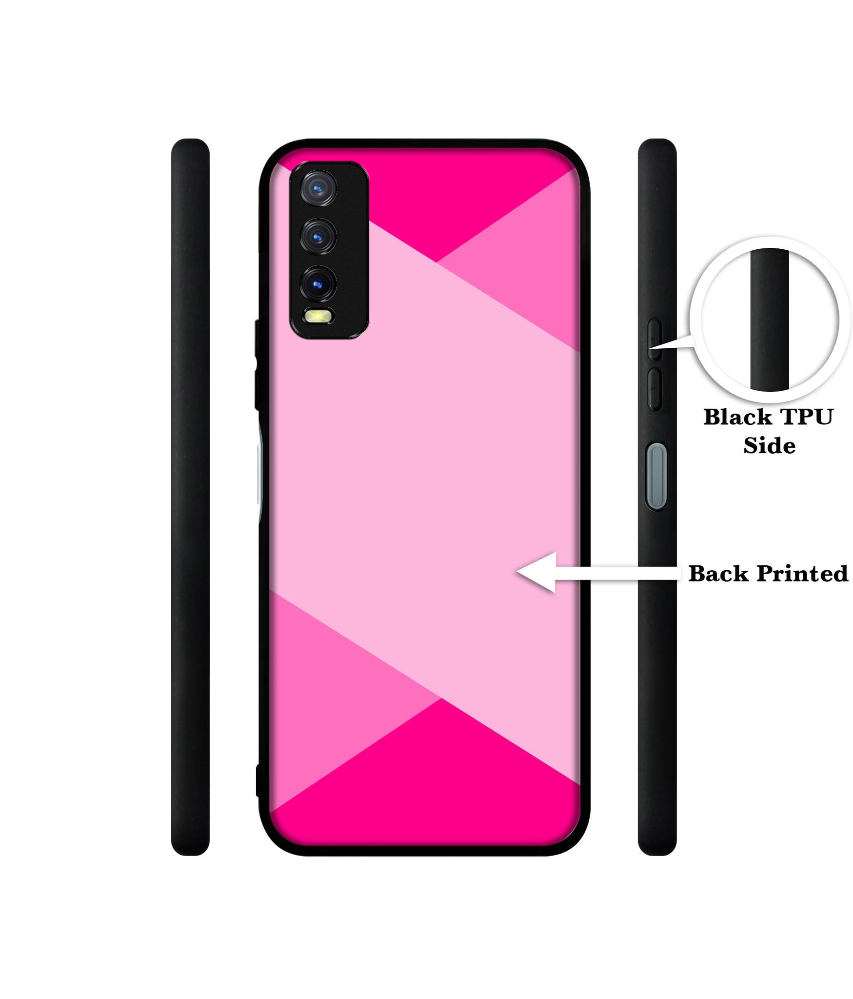 Pink Cross Vector Design Designer 2D Printed Back Case Cover for Vivo Y20 4G / Y20A / Y20S / Y20G / Y20i / Y20T