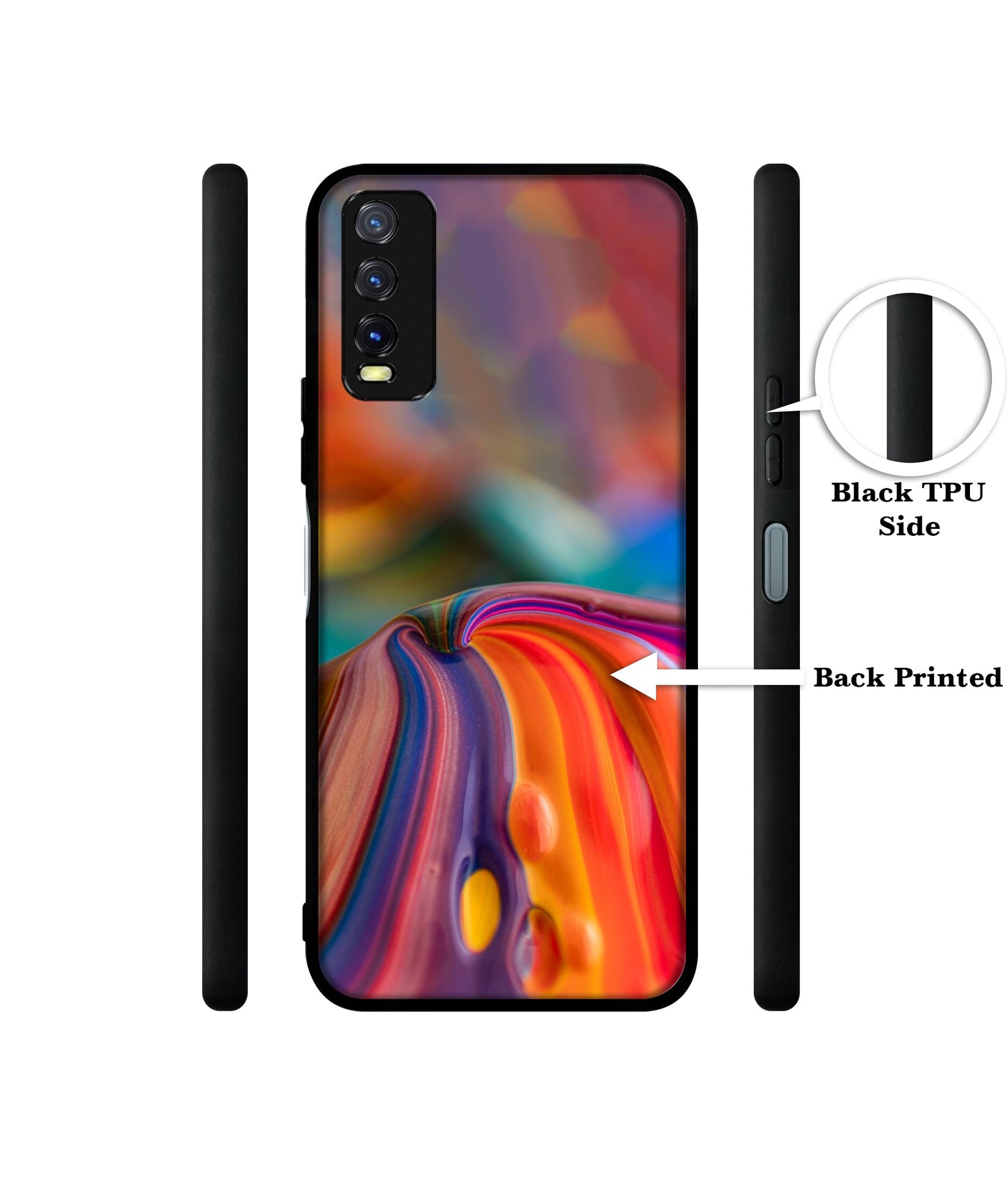 Rainbow Colors Designer 2D Printed Back Case Cover for Vivo Y20 4G / Y20A / Y20S / Y20G / Y20i / Y20T