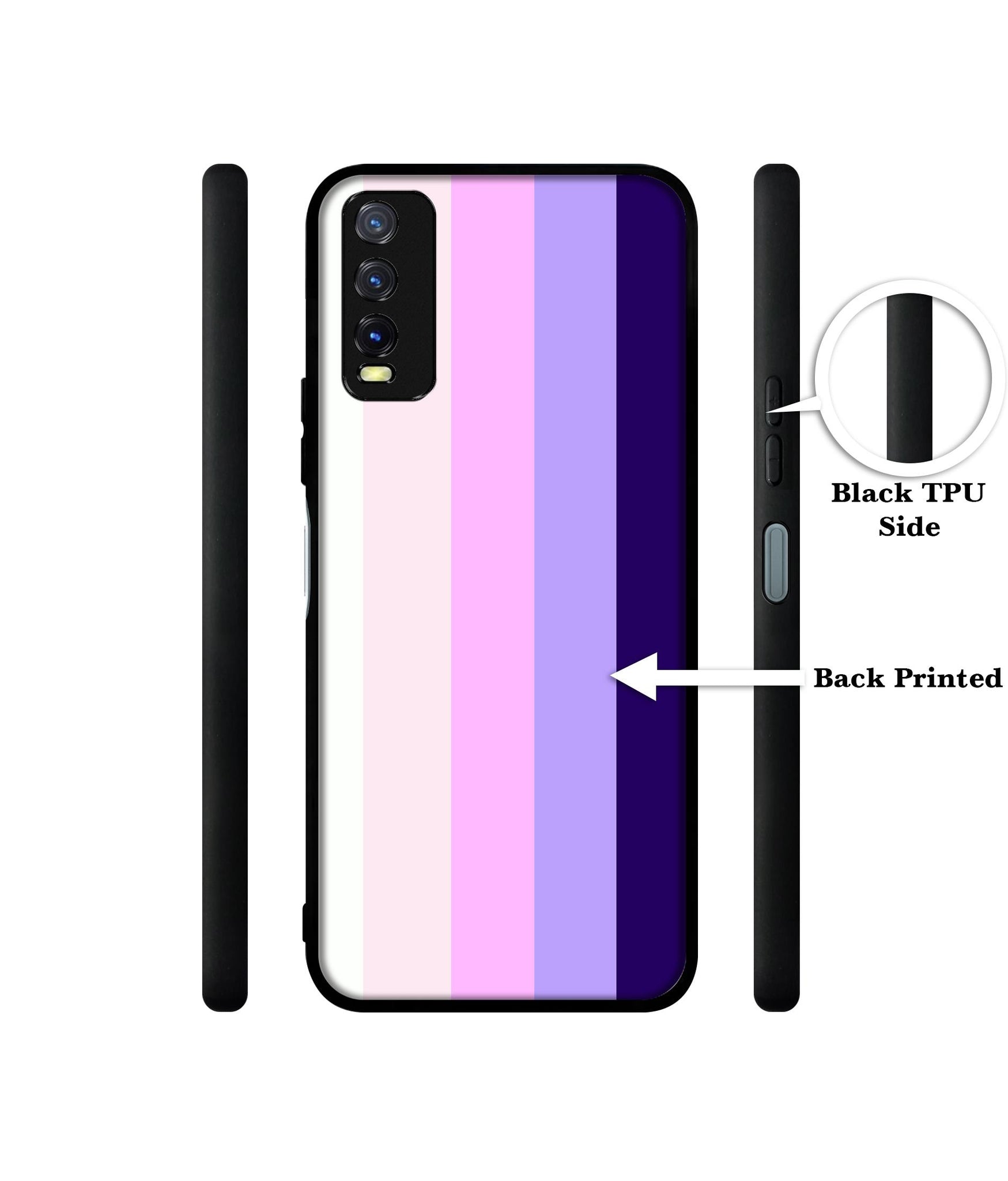 Pink and Purple Lines Design Designer 2D Printed Back Case Cover for Vivo Y20 4G / Y20A / Y20S / Y20G / Y20i / Y20T