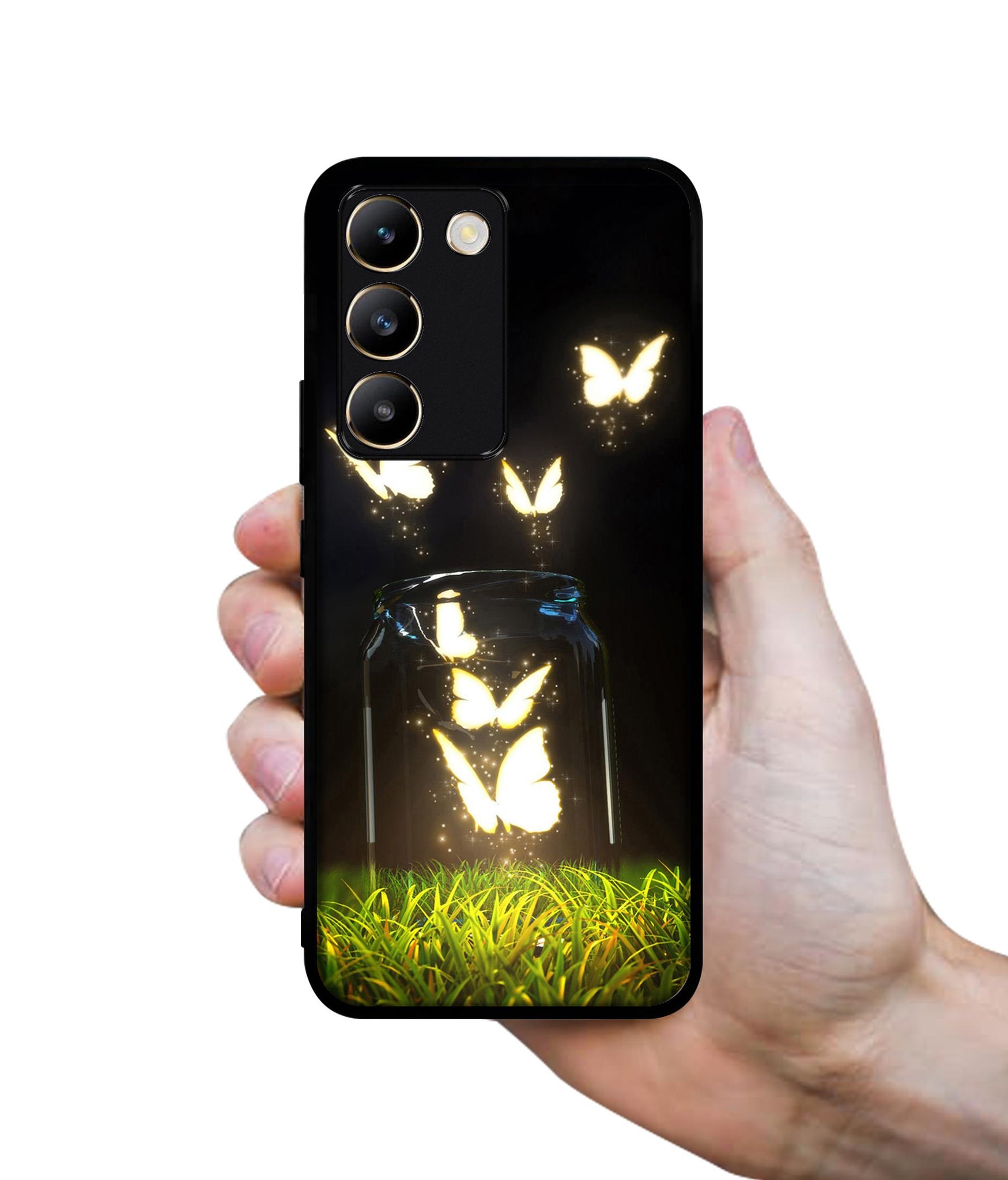 Butterfly Design Designer 2D Printed Back Case Cover for Vivo Y200e 5G / T3 5G