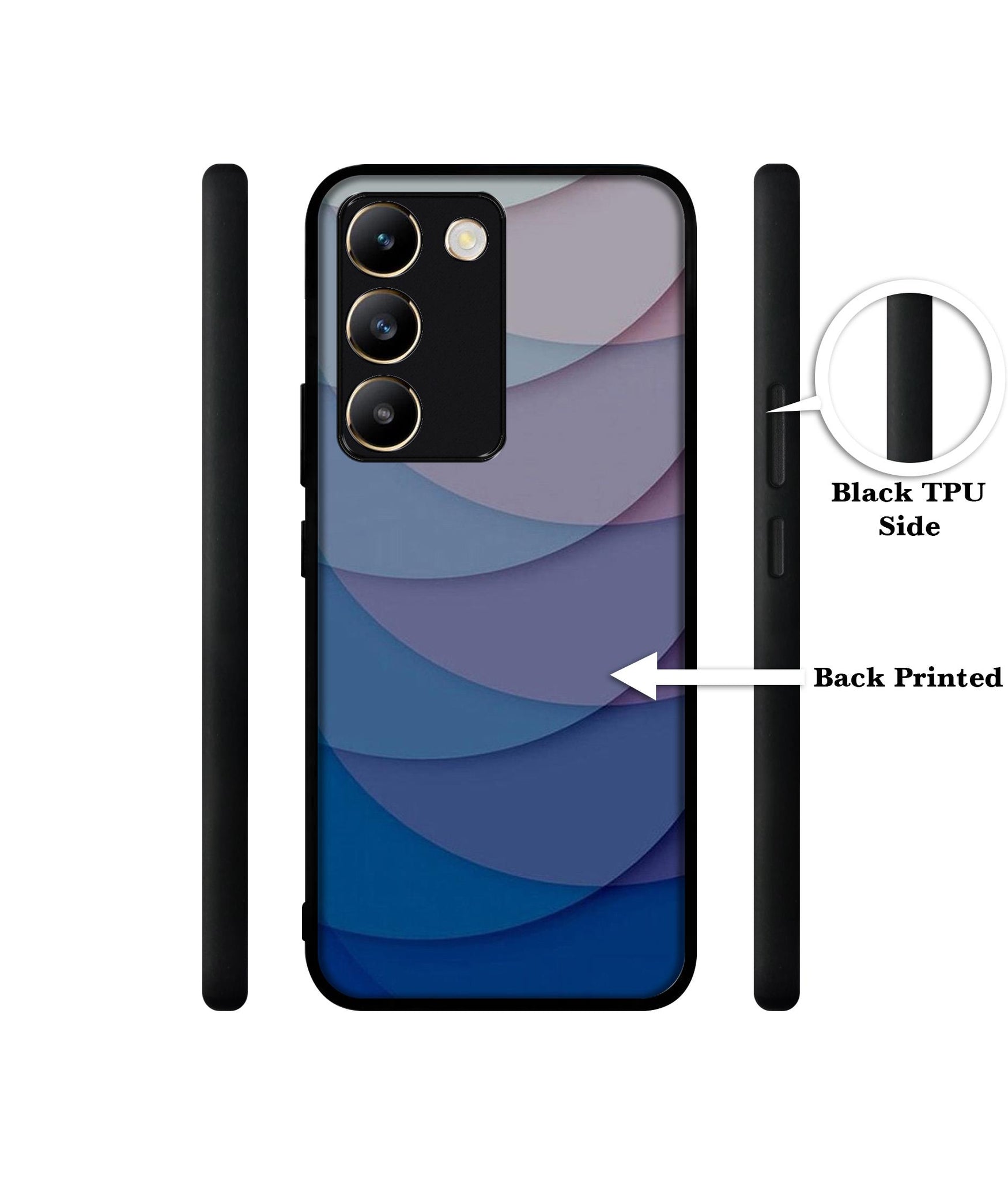 Waves Pattern Print Design Designer 2D Printed Back Case Cover for Vivo Y200e 5G / T3 5G