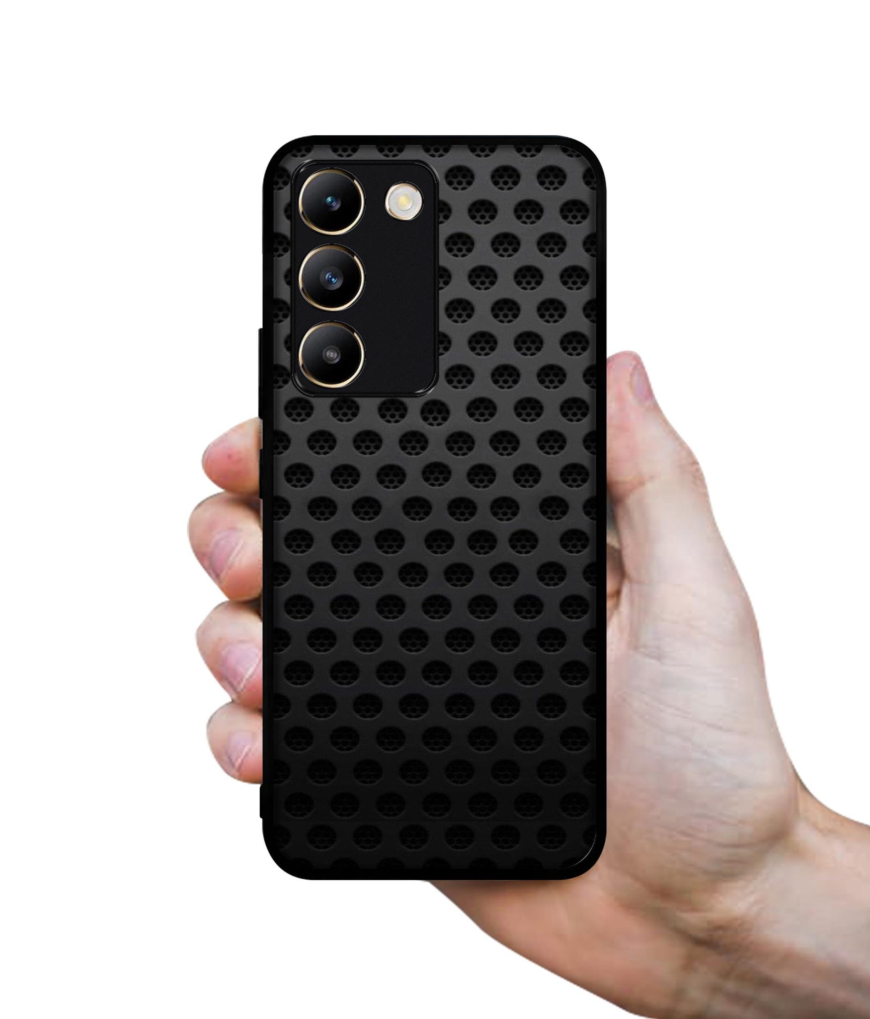 Black Circle Design Designer 2D Printed Back Case Cover for Vivo Y200e 5G / T3 5G