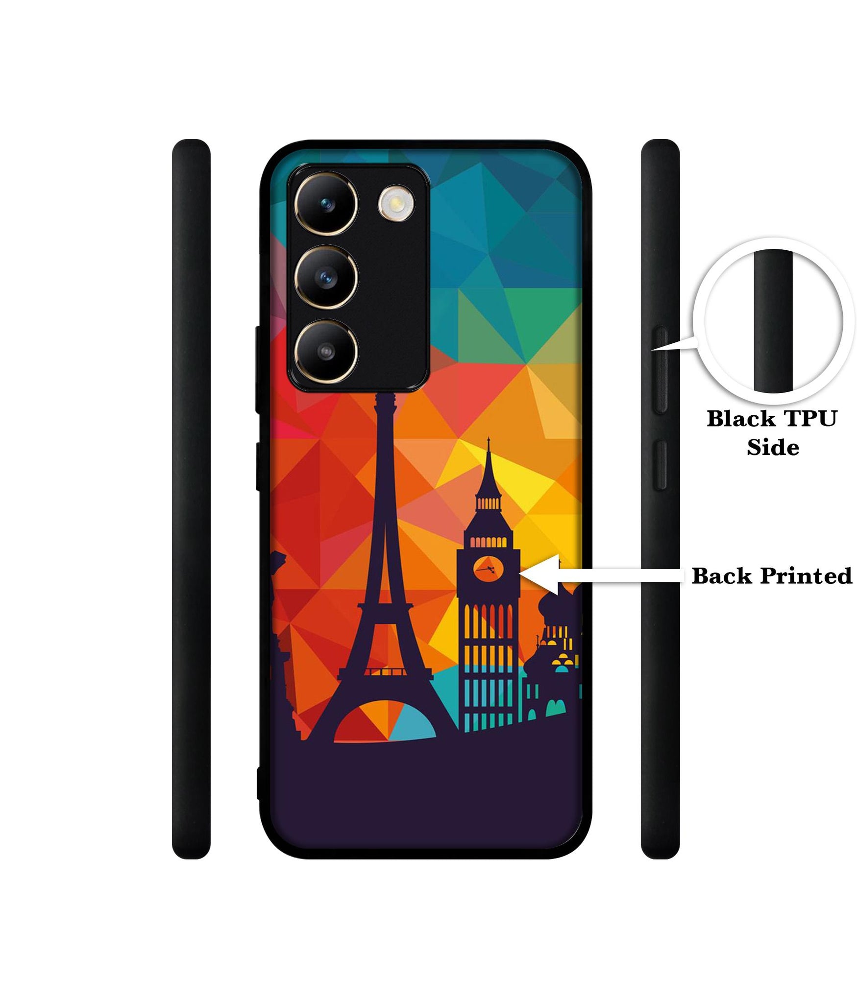 Colored Paris Design Designer 2D Printed Back Case Cover for Vivo Y200e 5G / T3 5G