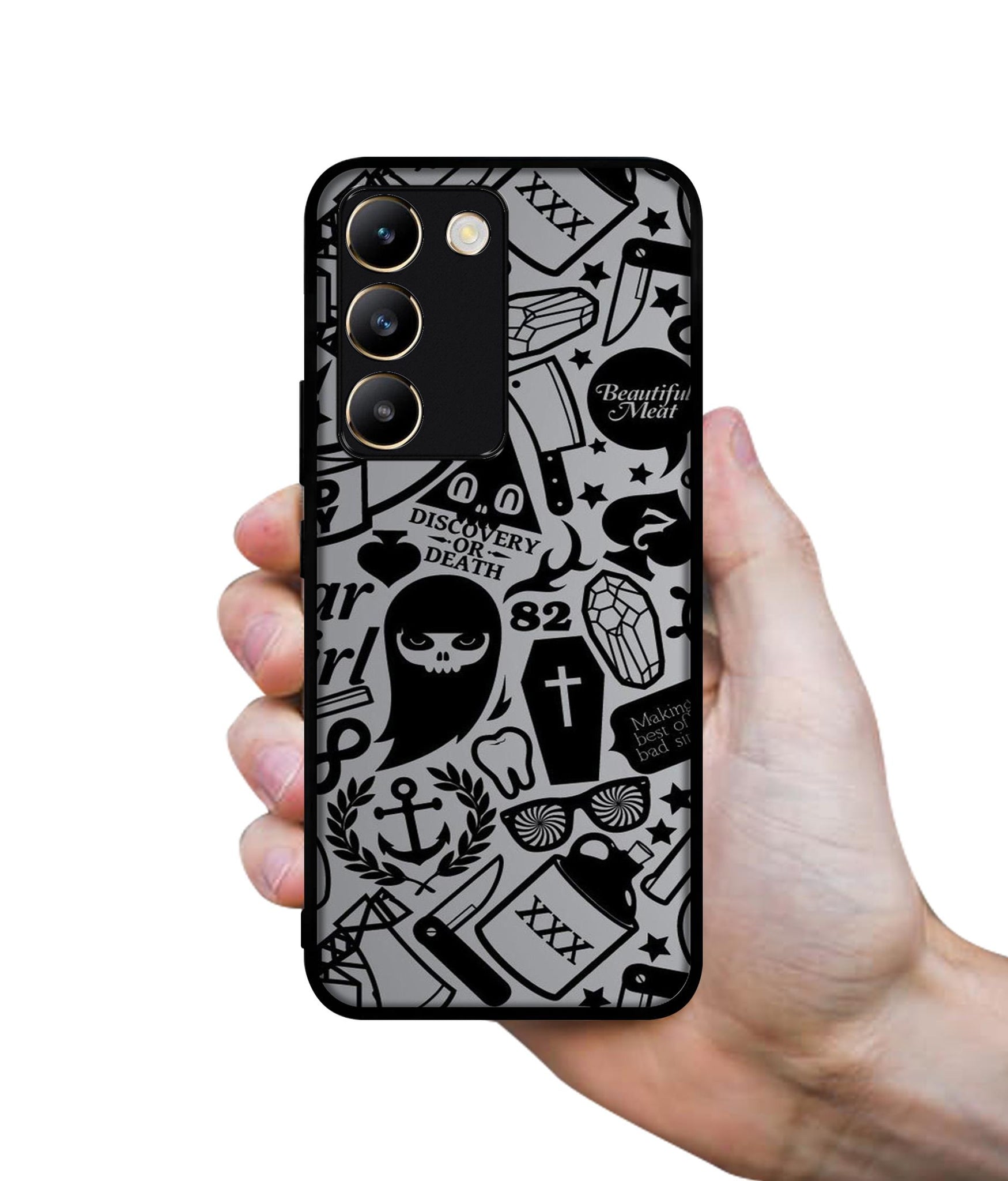 Discover Or Death Design Designer 2D Printed Back Case Cover for Vivo Y200e 5G / T3 5G