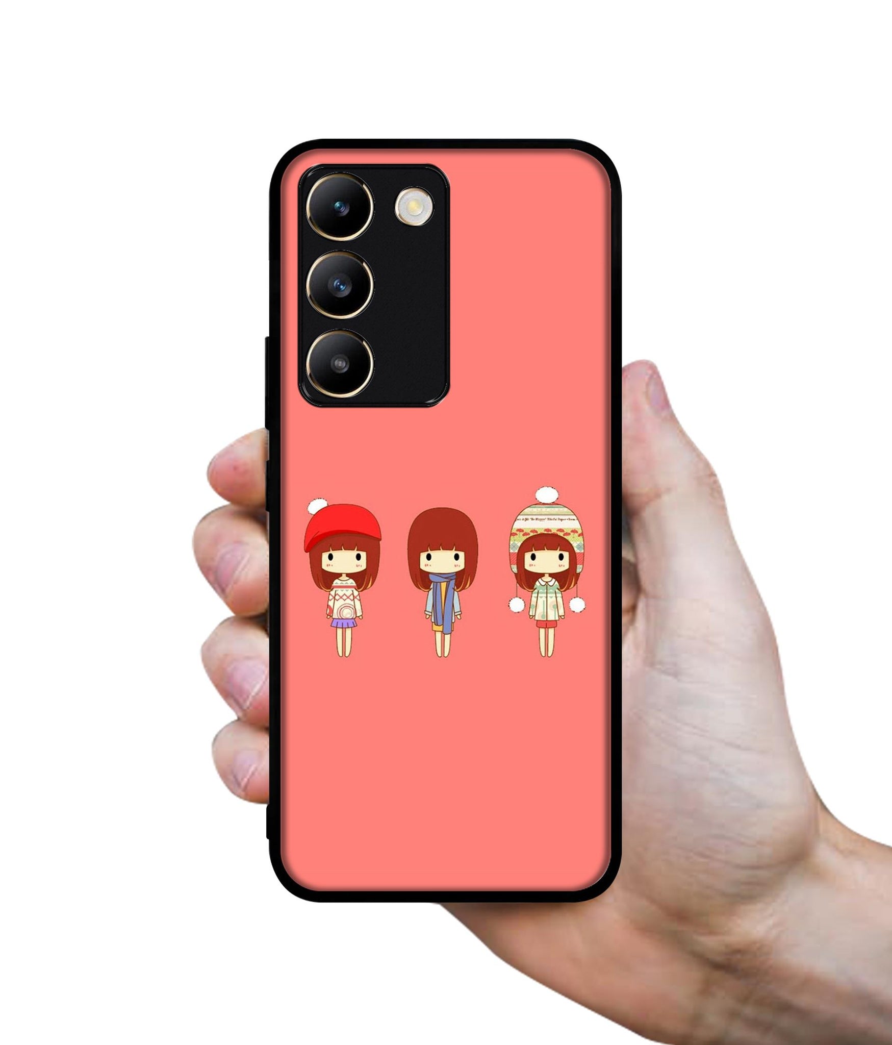 Cute Girls Design Designer 2D Printed Back Case Cover for Vivo Y200e 5G / T3 5G