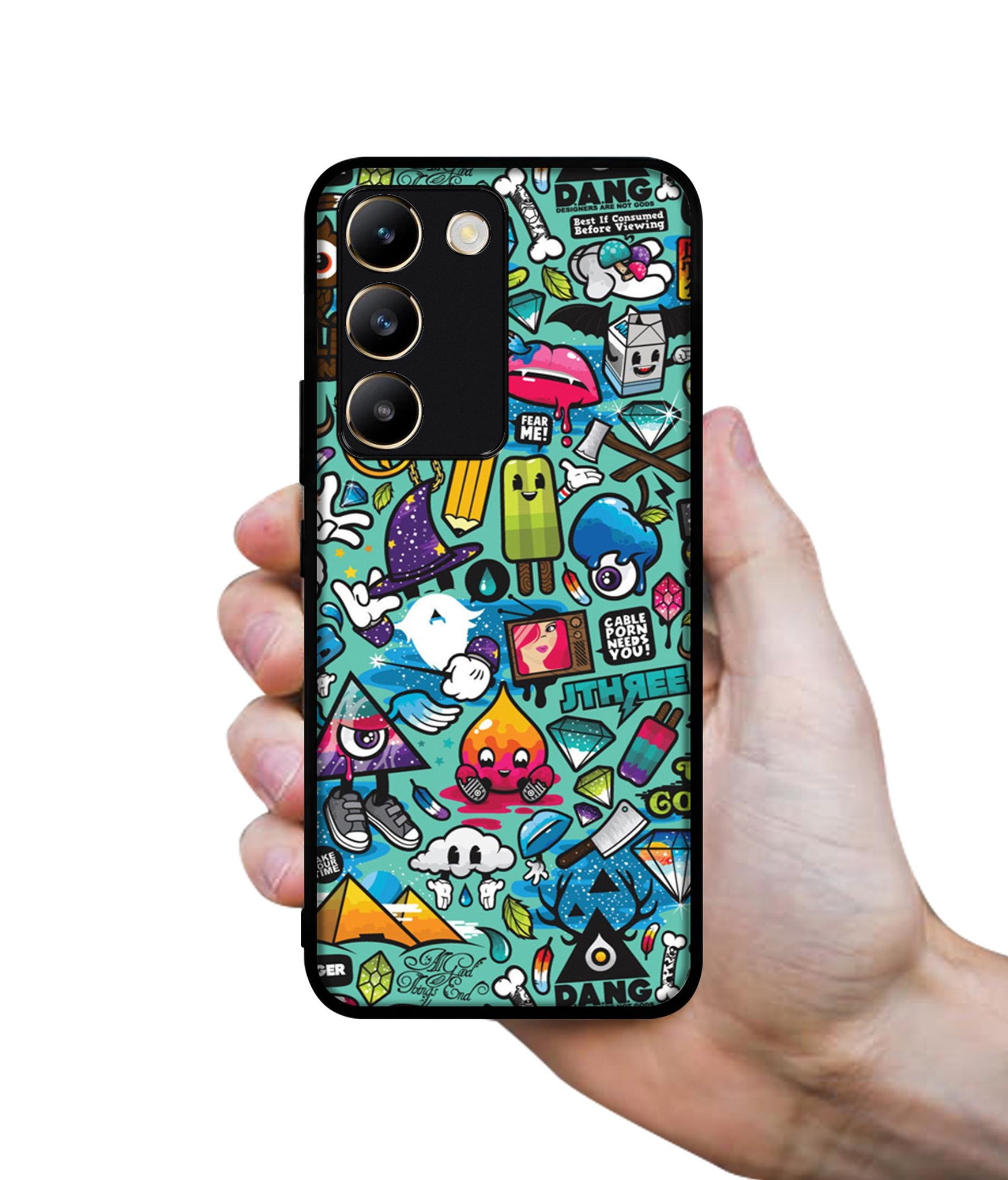 Crazy Design Designer 2D Printed Back Case Cover for Vivo Y200e 5G / T3 5G