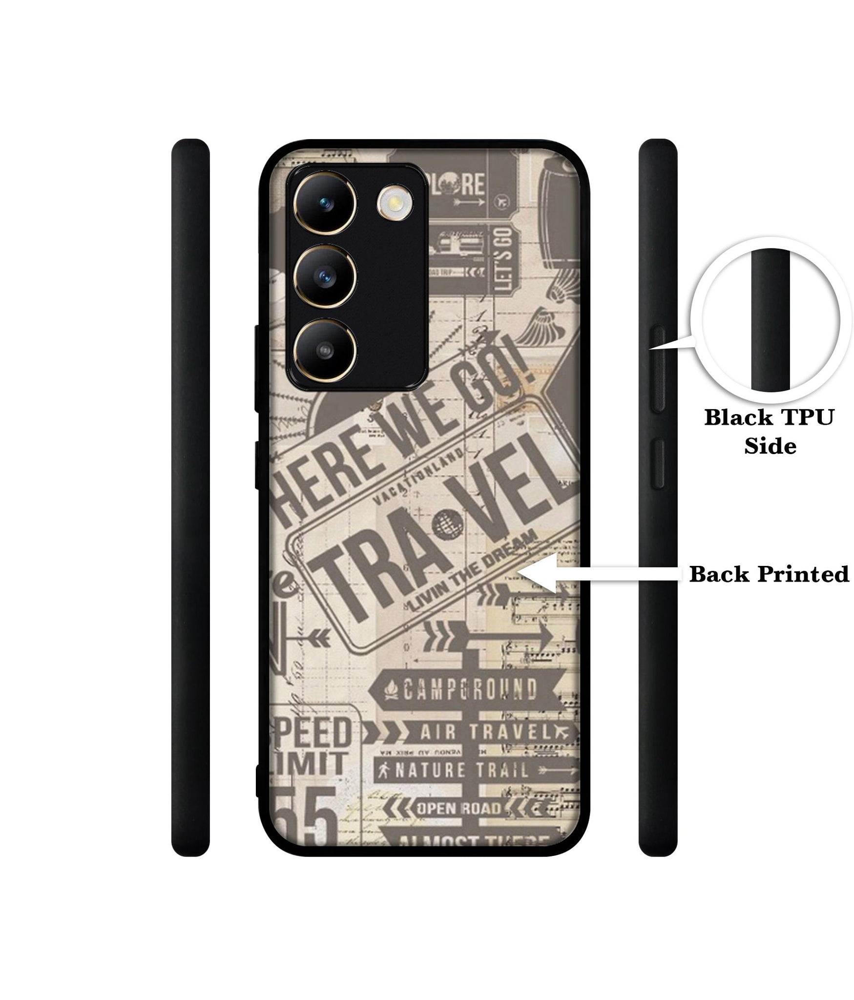 Travel Design Designer 2D Printed Back Case Cover for Vivo Y200e 5G / T3 5G