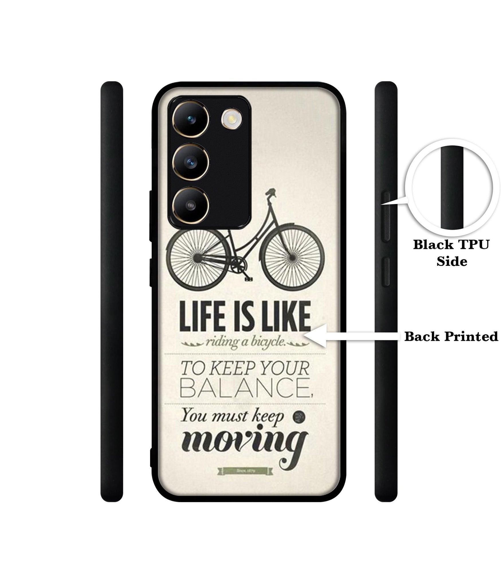 Life is Like Moving Design Designer 2D Printed Back Case Cover for Vivo Y200e 5G / T3 5G