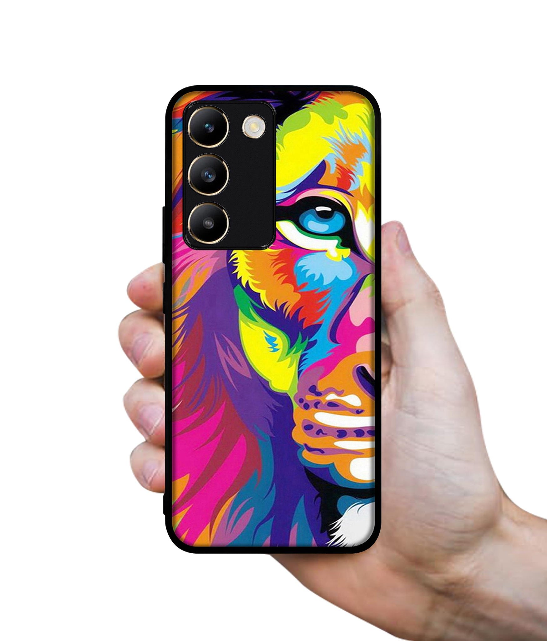 Lion Design Designer 2D Printed Back Case Cover for Vivo Y200e 5G / T3 5G