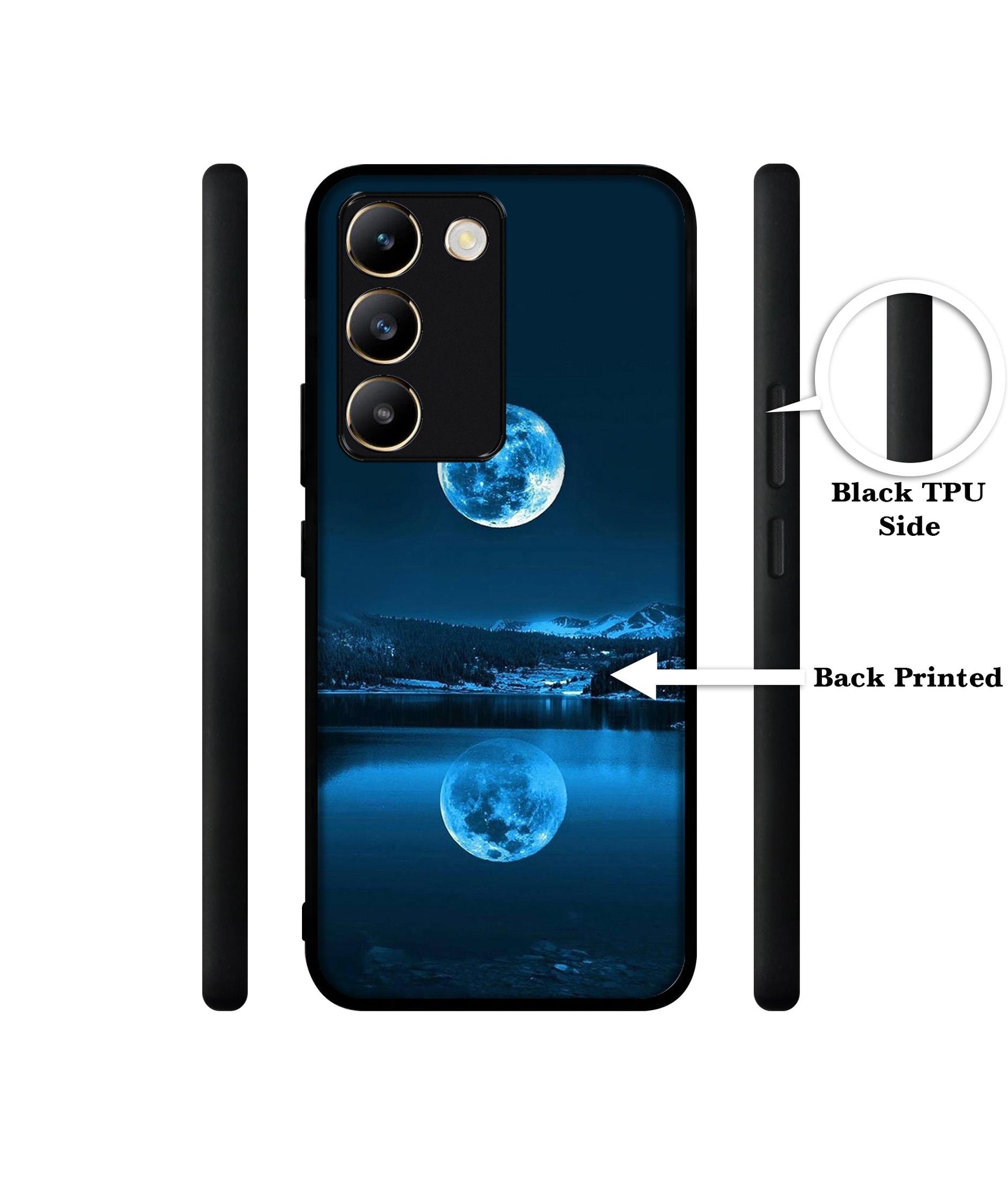 Moon Pattern Print Design Designer 2D Printed Back Case Cover for Vivo Y200e 5G / T3 5G