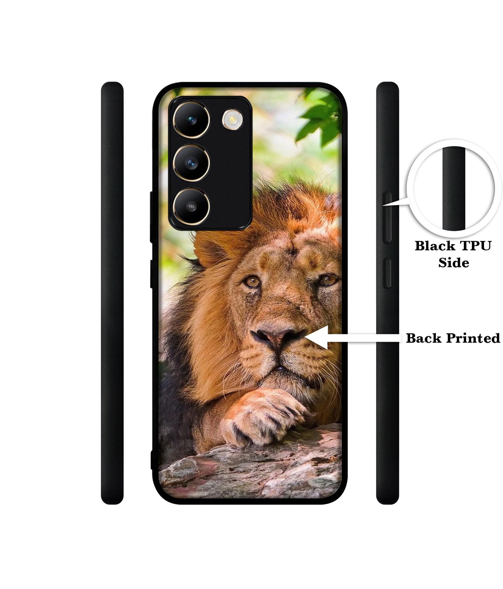 Tiger Pattern Print Design Designer 2D Printed Back Case Cover for Vivo Y200e 5G / T3 5G