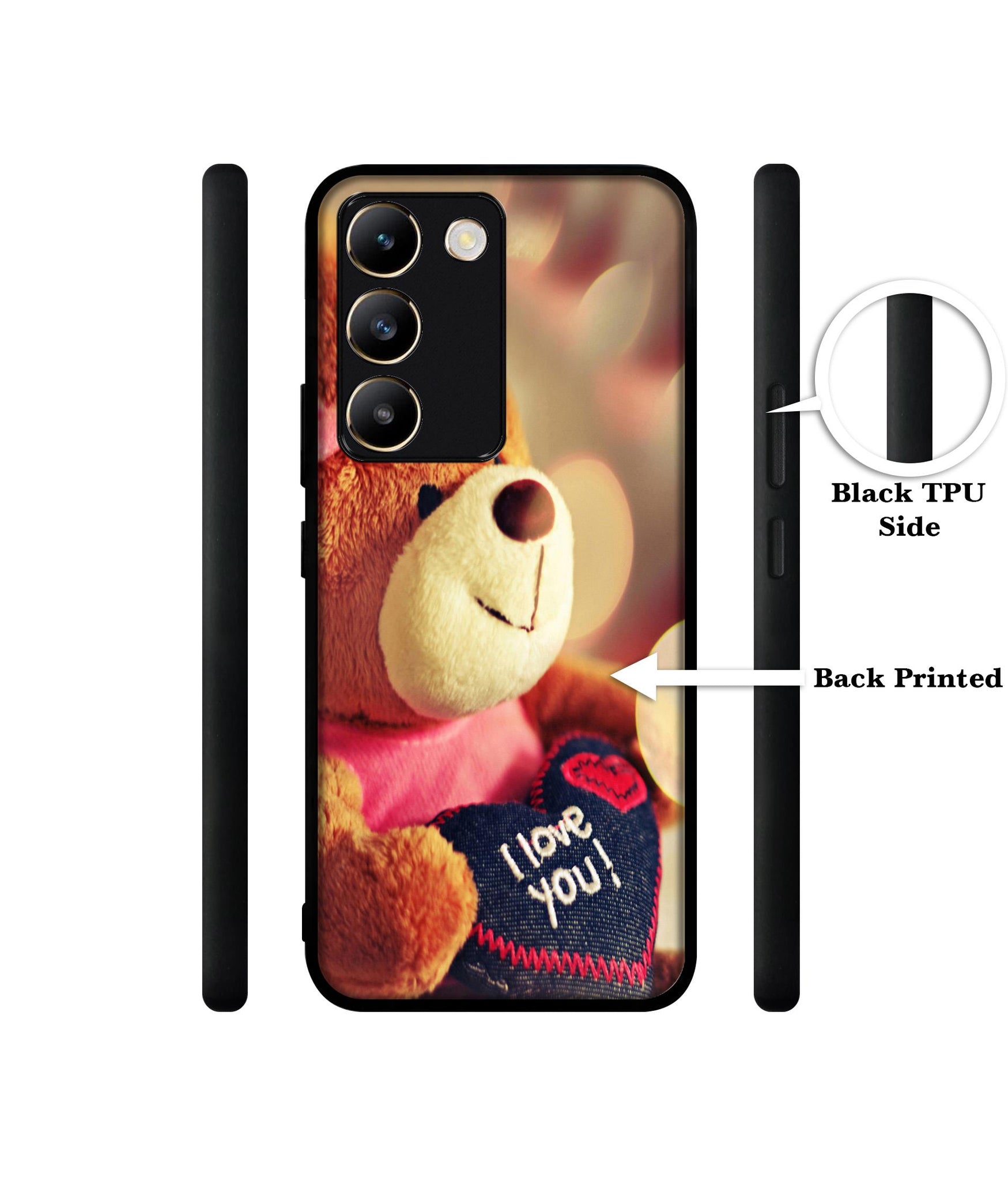 Teddy Bear Design Designer 2D Printed Back Case Cover for Vivo Y200e 5G / T3 5G