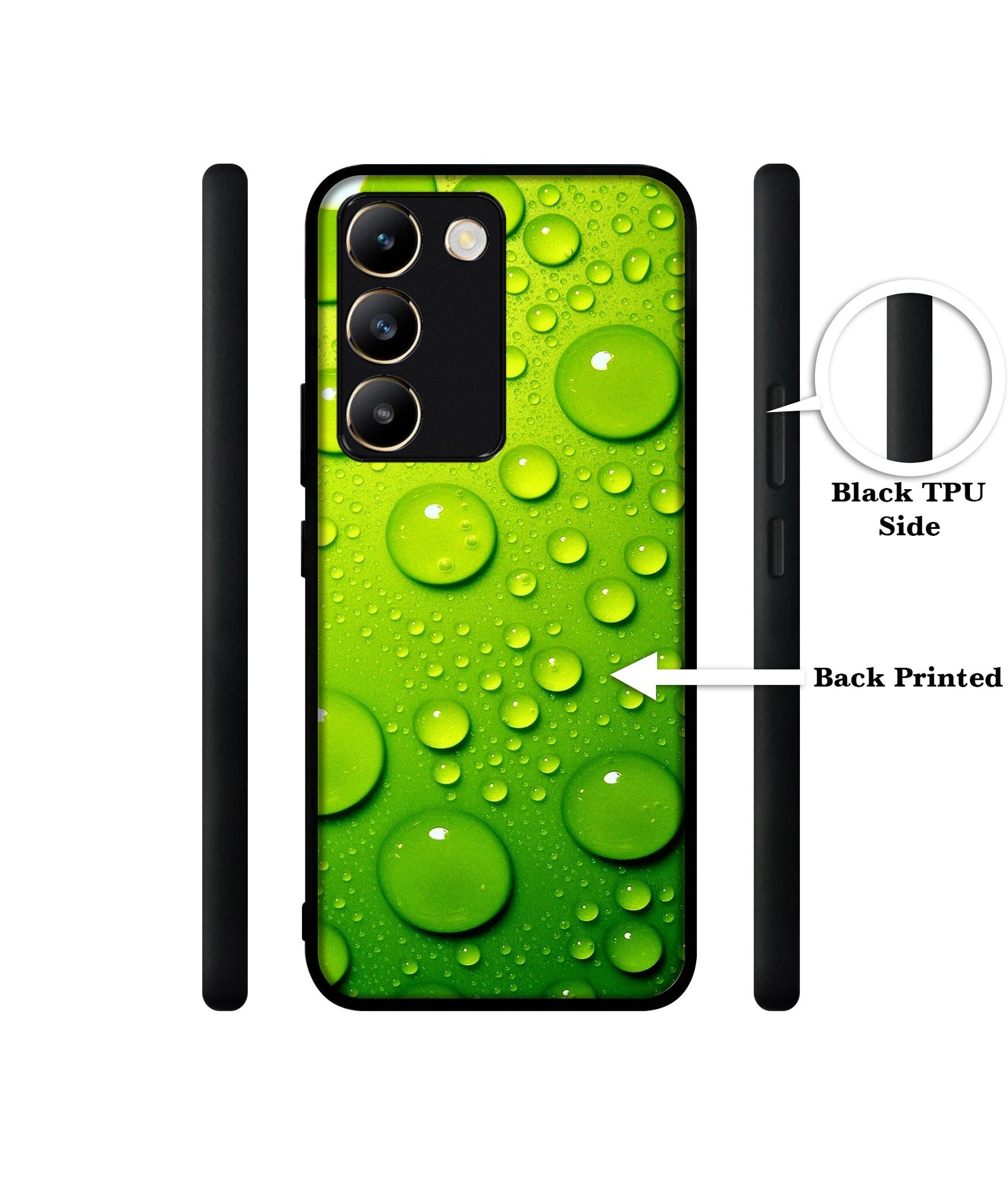 Green Bubbles Design Designer 2D Printed Back Case Cover for Vivo Y200e 5G / T3 5G