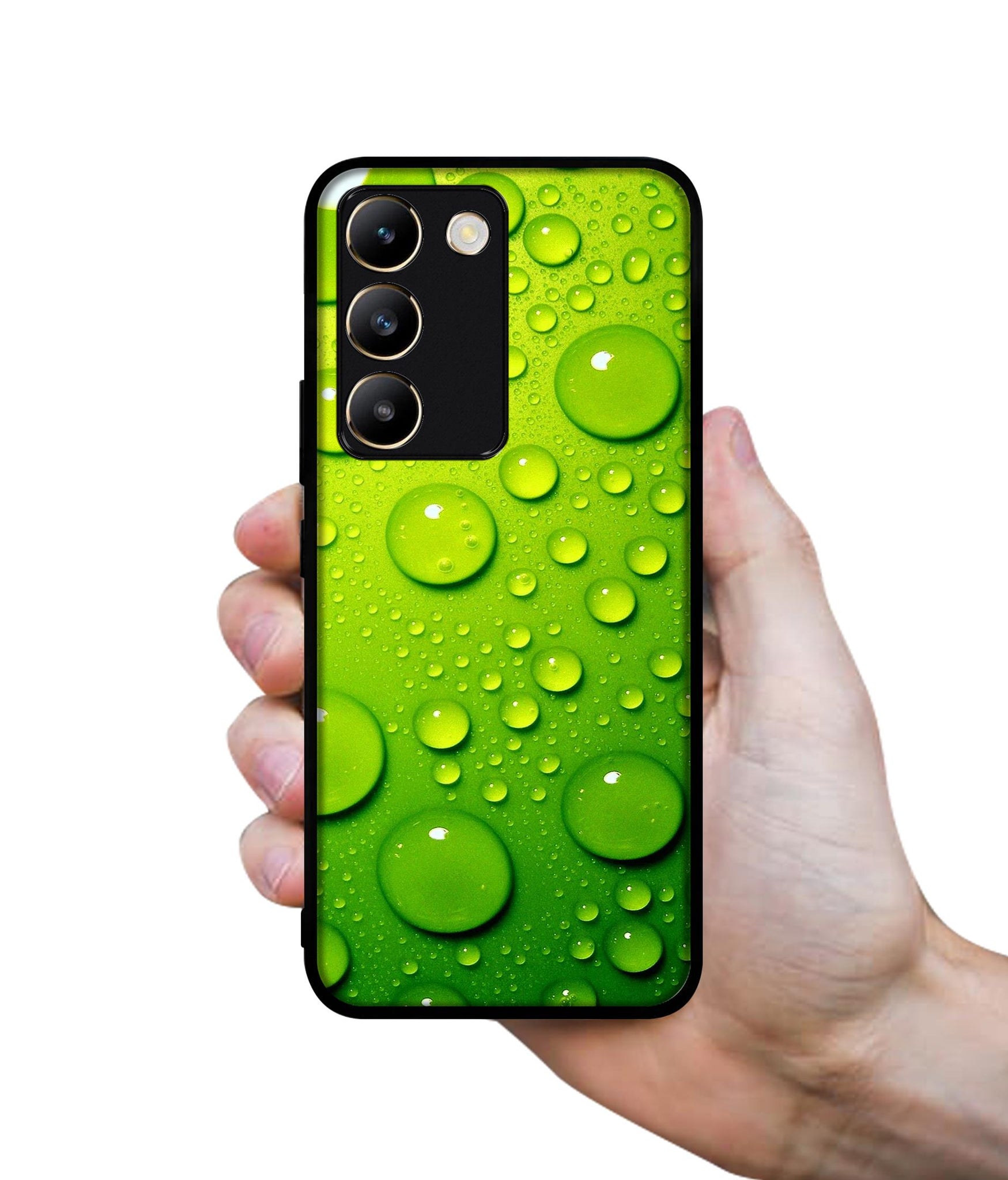 Green Bubbles Design Designer 2D Printed Back Case Cover for Vivo Y200e 5G / T3 5G
