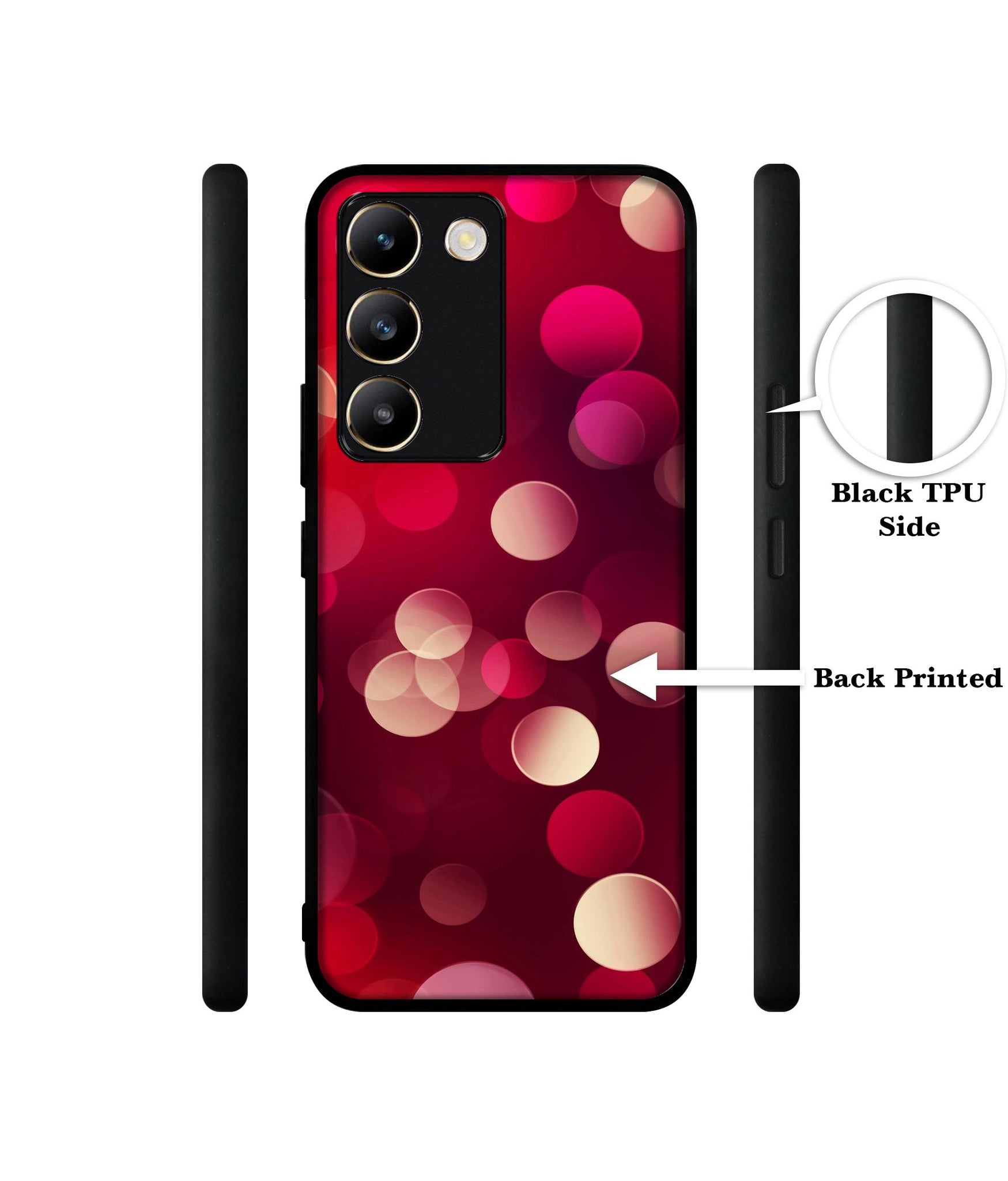 3D Circles Design Designer 2D Printed Back Case Cover for Vivo Y200e 5G / T3 5G