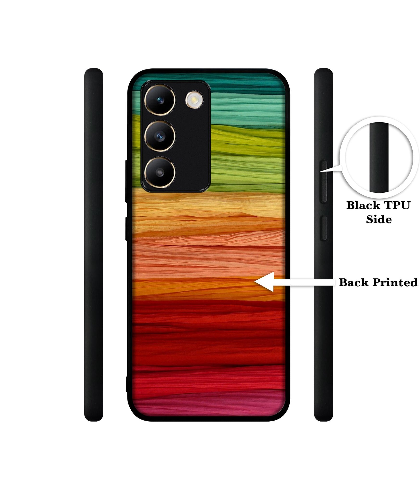 Colorful Thread Design Designer 2D Printed Back Case Cover for Vivo Y200e 5G / T3 5G
