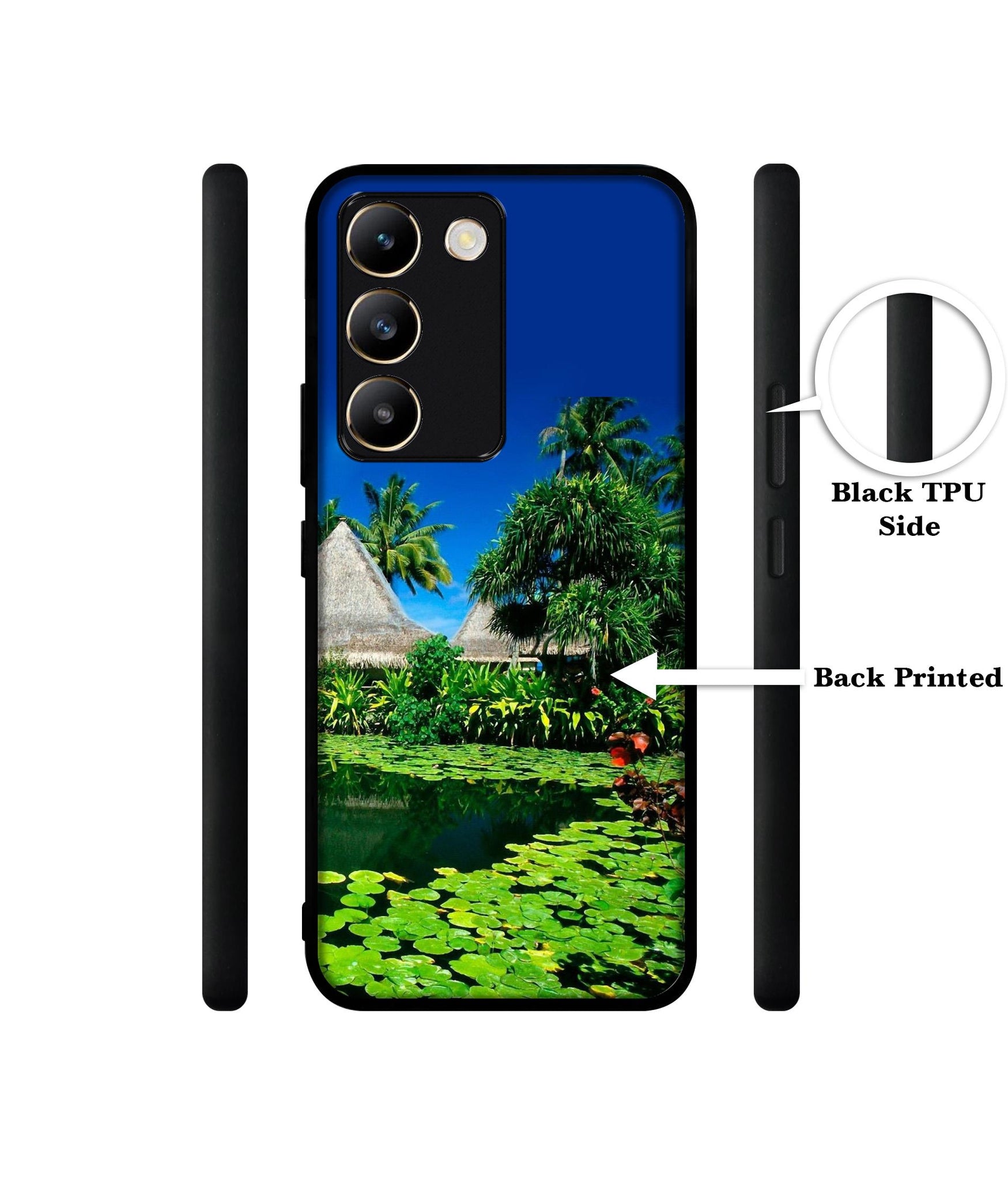 Tropics Water Design Designer 2D Printed Back Case Cover for Vivo Y200e 5G / T3 5G