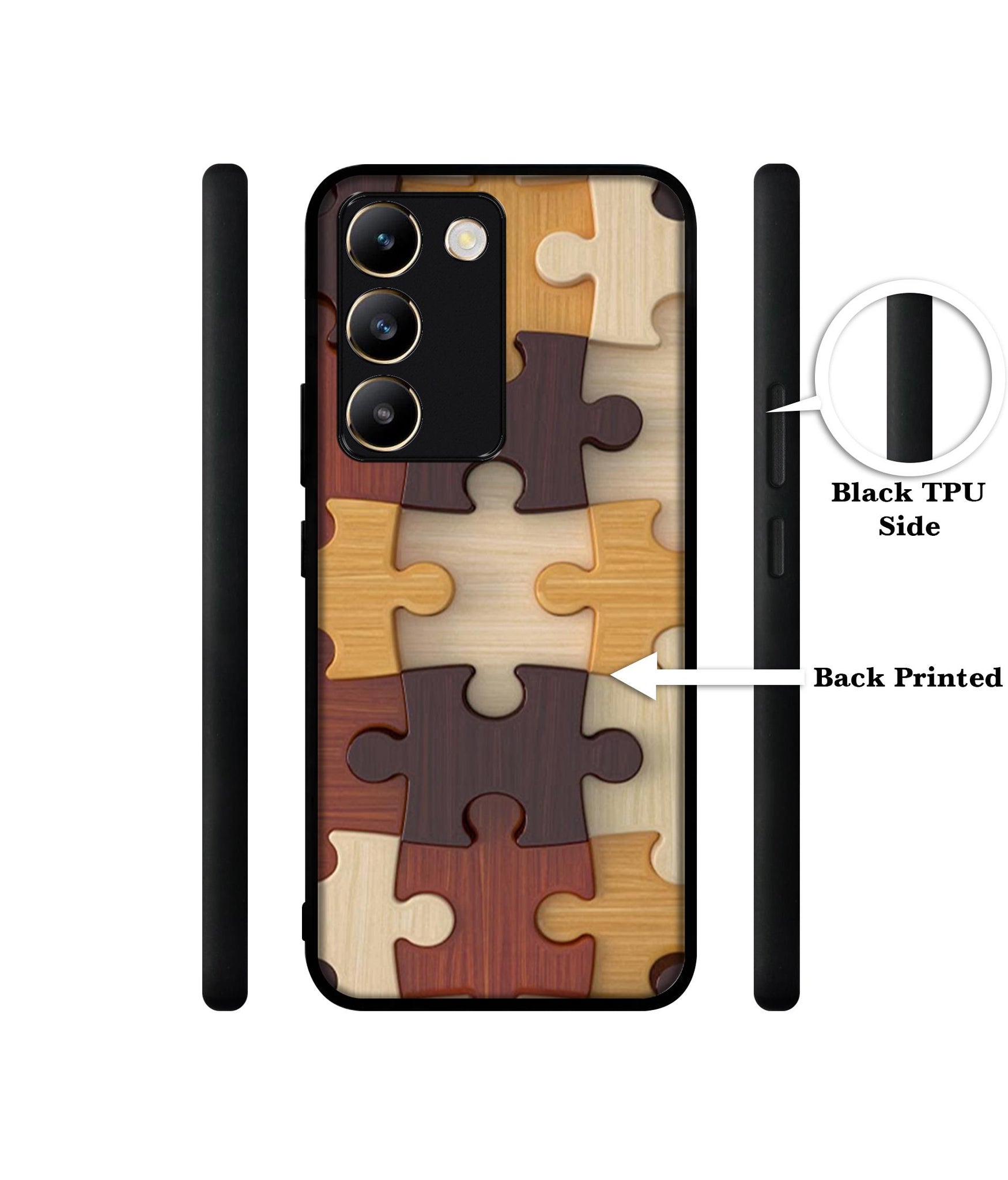 Puzzle Pattern Design Designer 2D Printed Back Case Cover for Vivo Y200e 5G / T3 5G