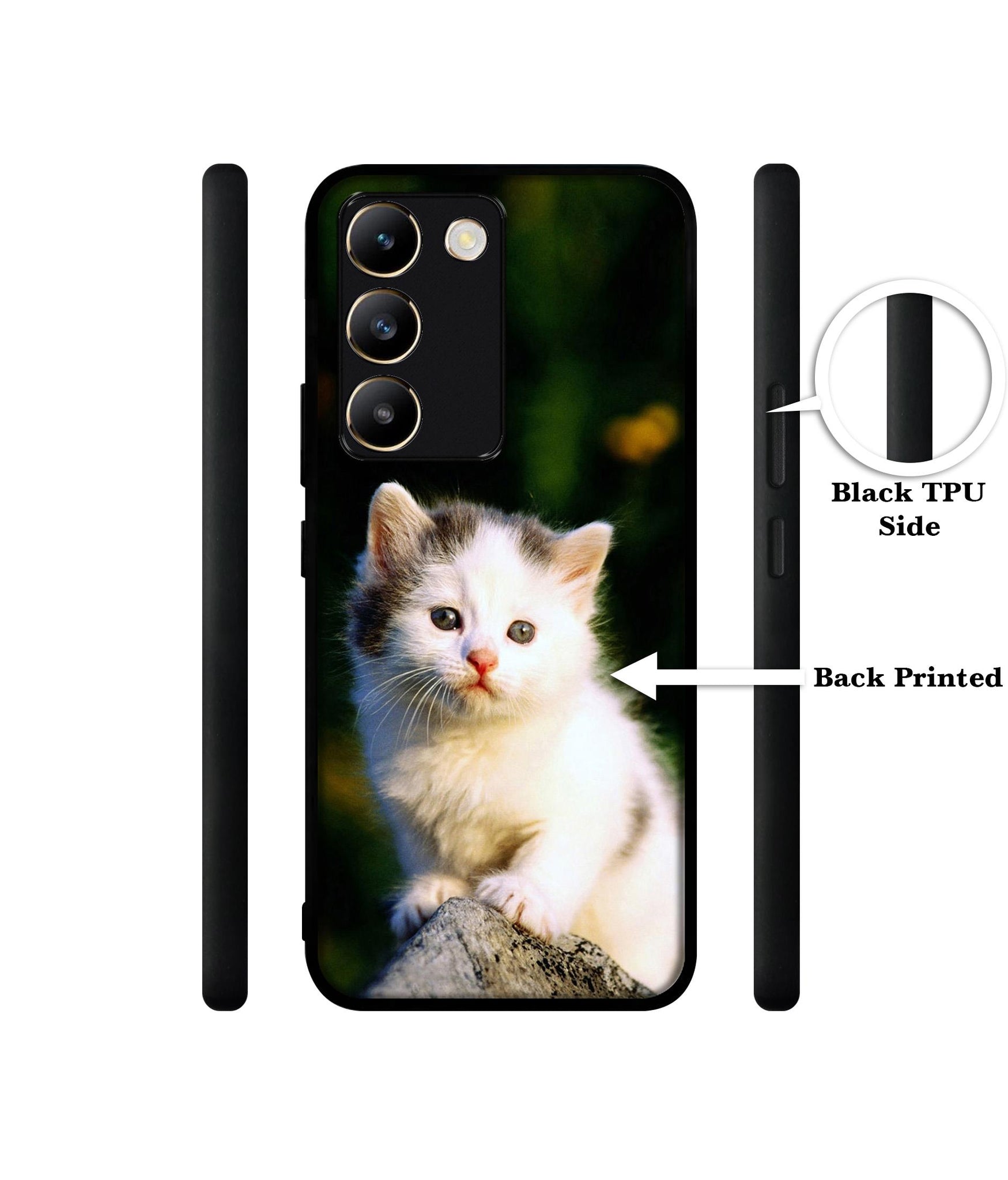 Sweet Cat Design Designer 2D Printed Back Case Cover for Vivo Y200e 5G / T3 5G