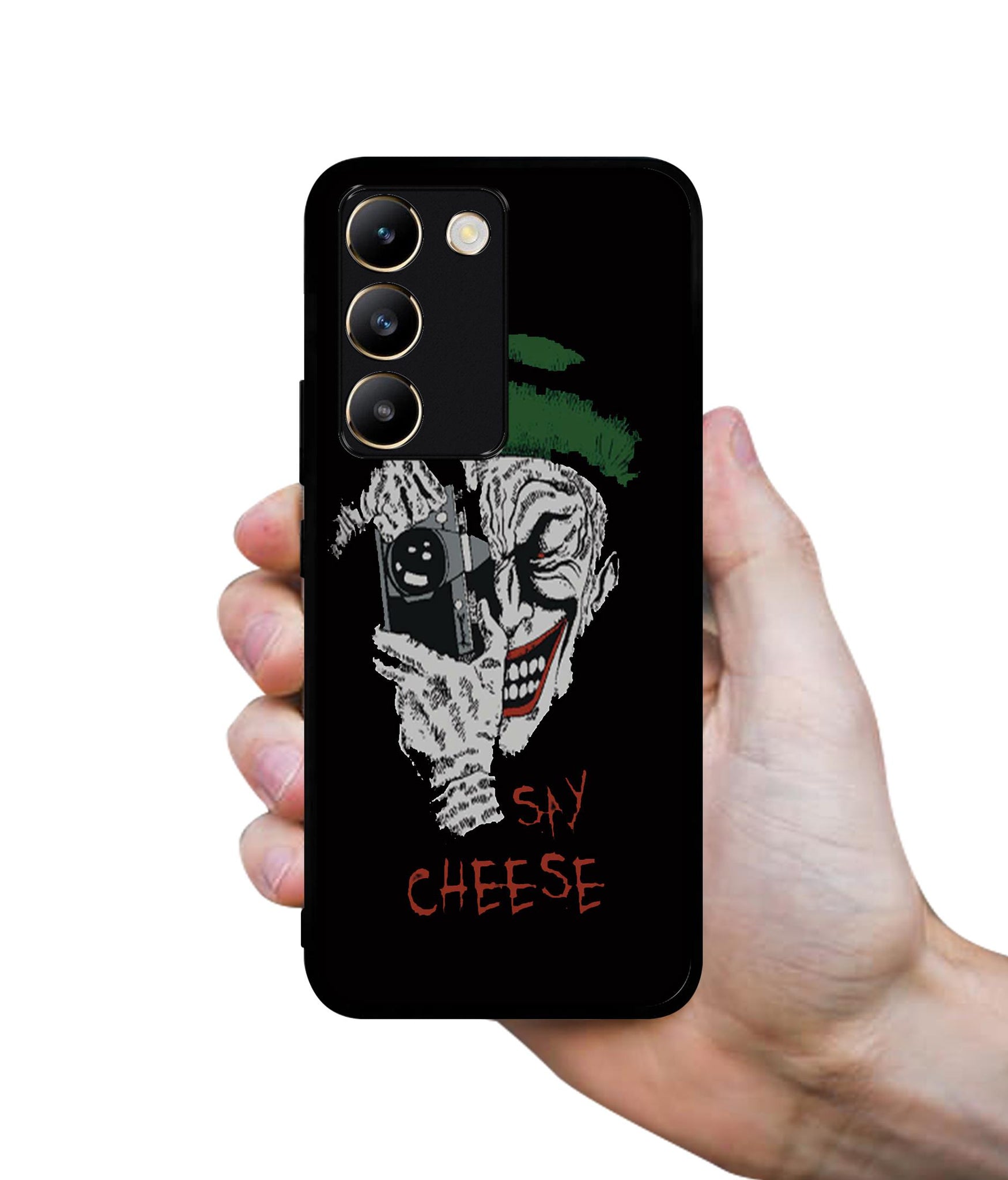 Joker Say Cheese Design Designer 2D Printed Back Case Cover for Vivo Y200e 5G / T3 5G