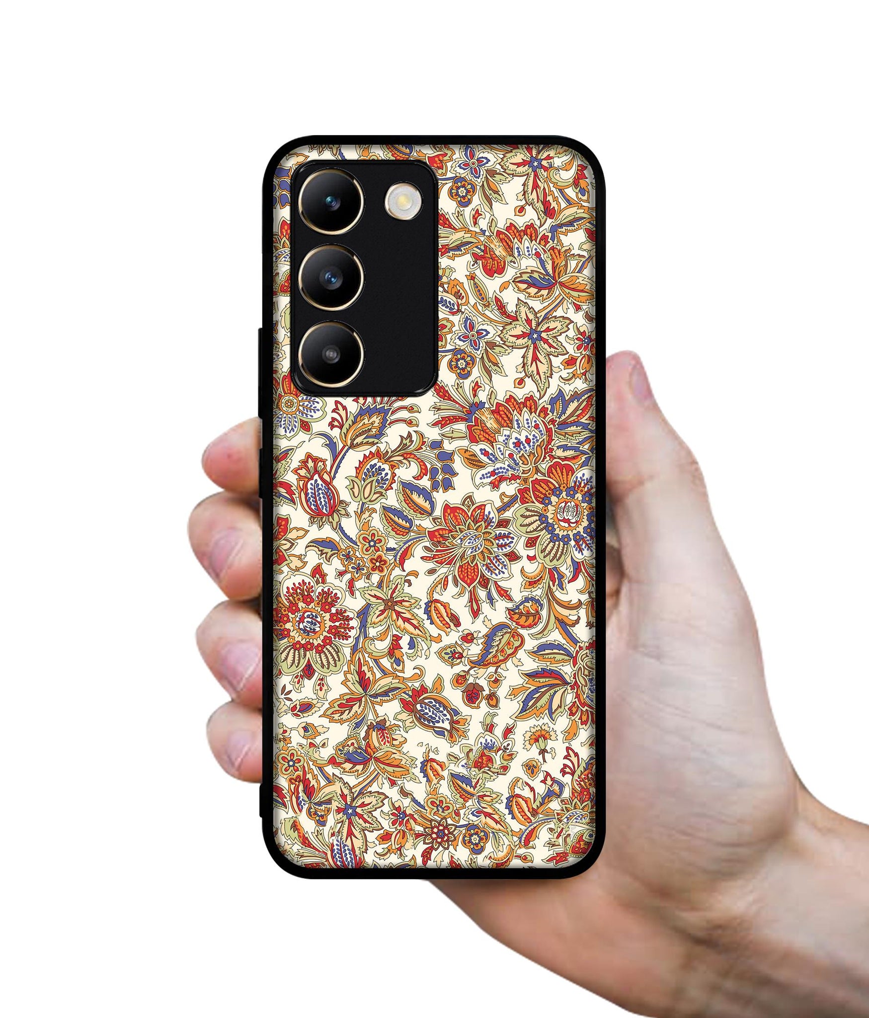 Floral Design Designer 2D Printed Back Case Cover for Vivo Y200e 5G / T3 5G