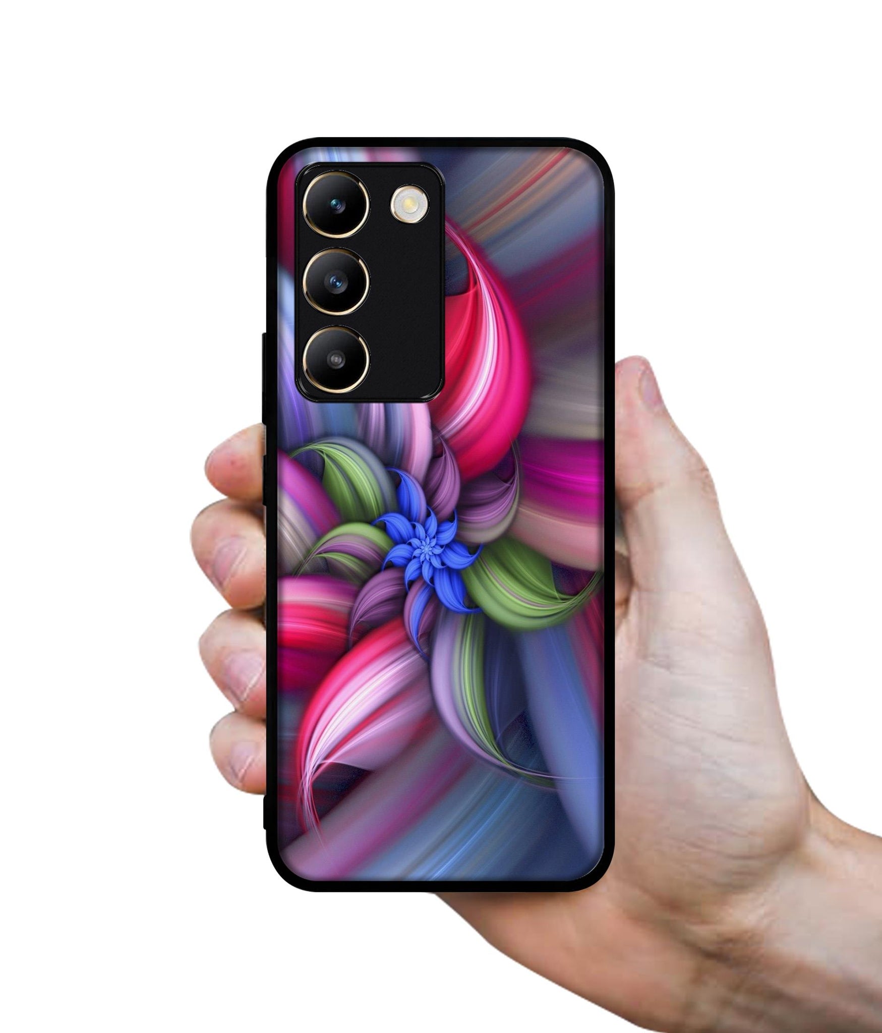 Colorful Flower Design Designer 2D Printed Back Case Cover for Vivo Y200e 5G / T3 5G