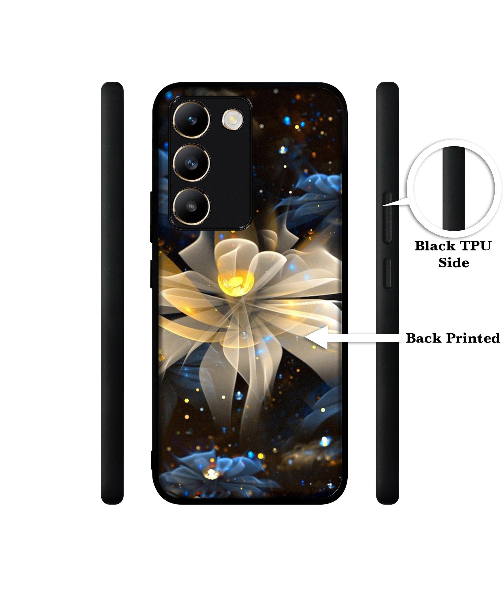 Art Flower Design Designer 2D Printed Back Case Cover for Vivo Y200e 5G / T3 5G