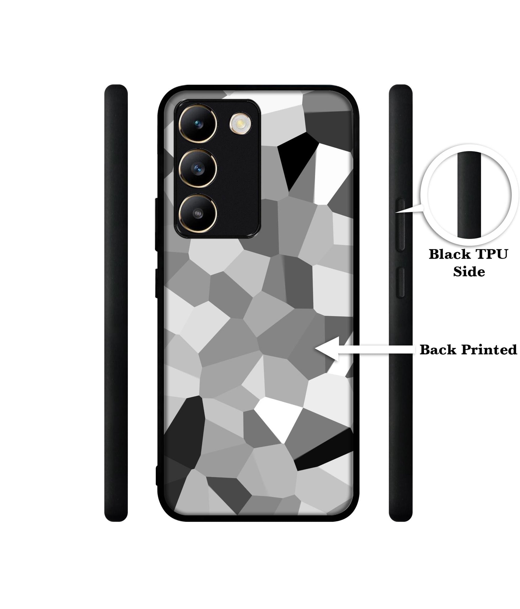 Black & White Mathematical Shape Design Designer 2D Printed Back Case Cover for Vivo Y200e 5G / T3 5G