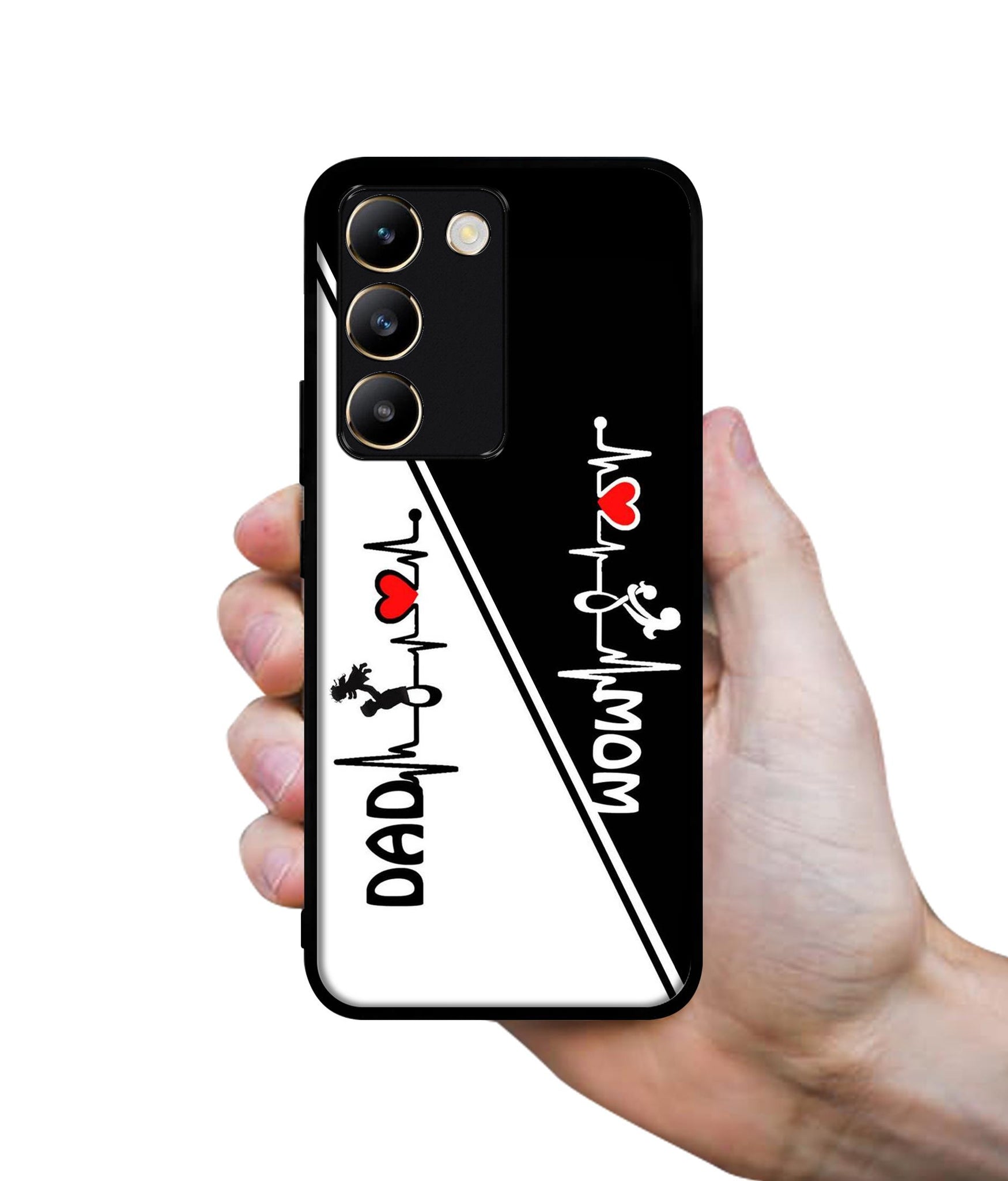 Mom and Dad Lover Design Designer 2D Printed Back Case Cover for Vivo Y200e 5G / T3 5G