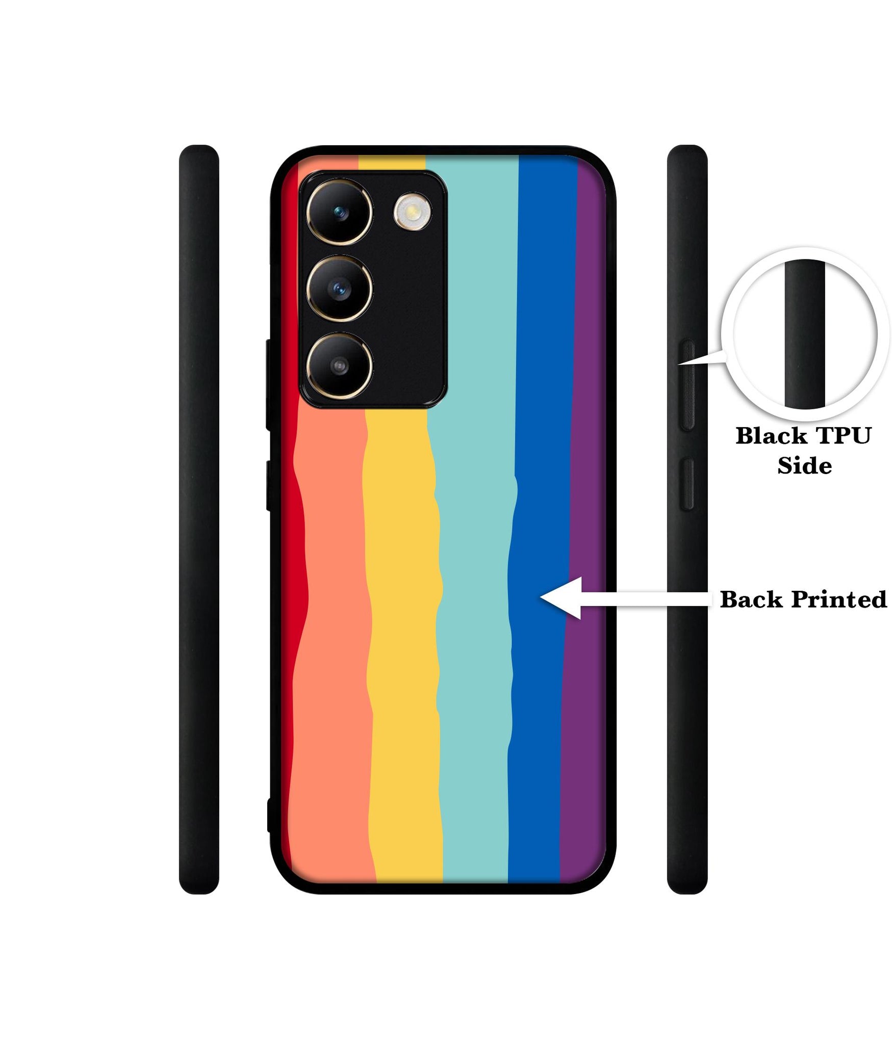 Rainbow Design Designer 2D Printed Back Case Cover for Vivo Y200e 5G / T3 5G