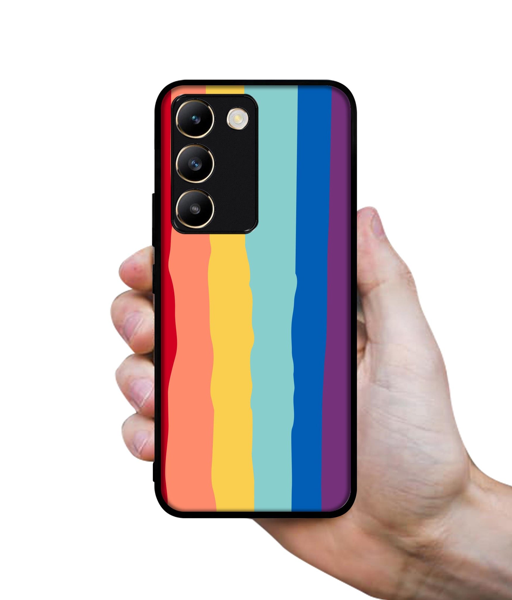 Rainbow Design Designer 2D Printed Back Case Cover for Vivo Y200e 5G / T3 5G
