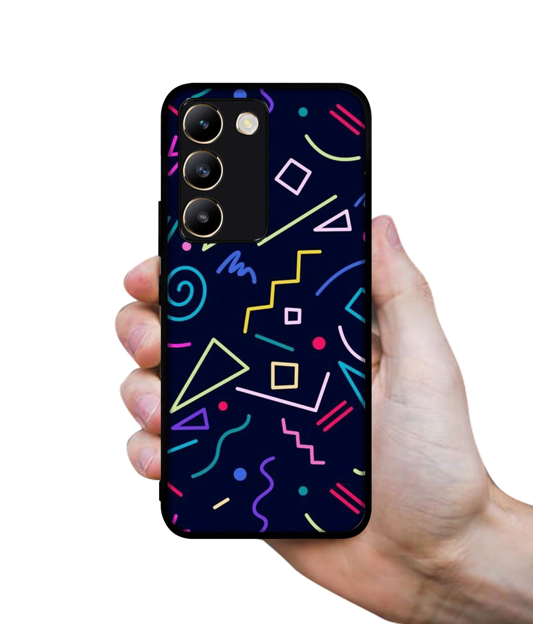 Retro Abstract Design Designer 2D Printed Back Case Cover for Vivo Y200e 5G / T3 5G