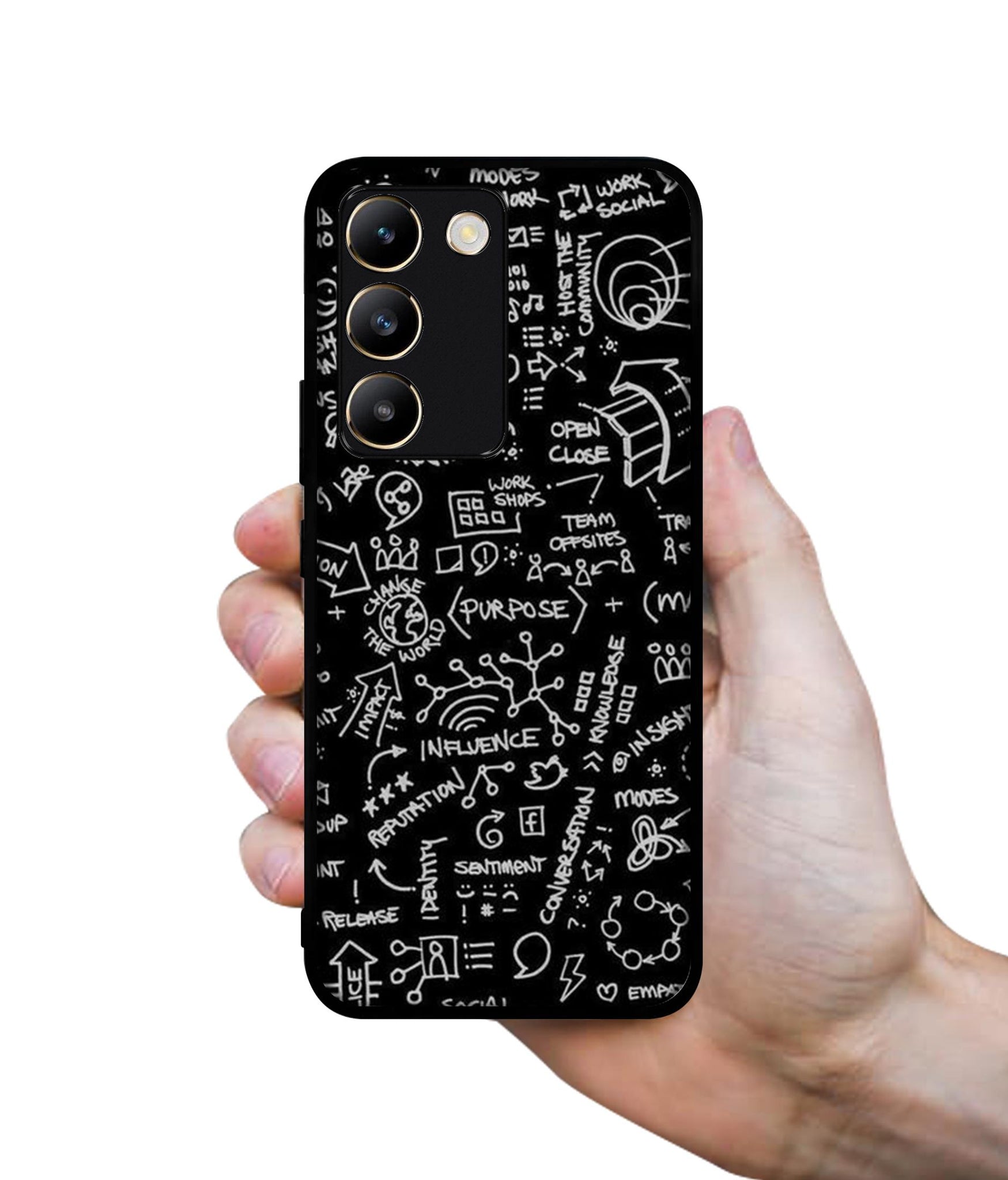 Formulas Design Designer 2D Printed Back Case Cover for Vivo Y200e 5G / T3 5G