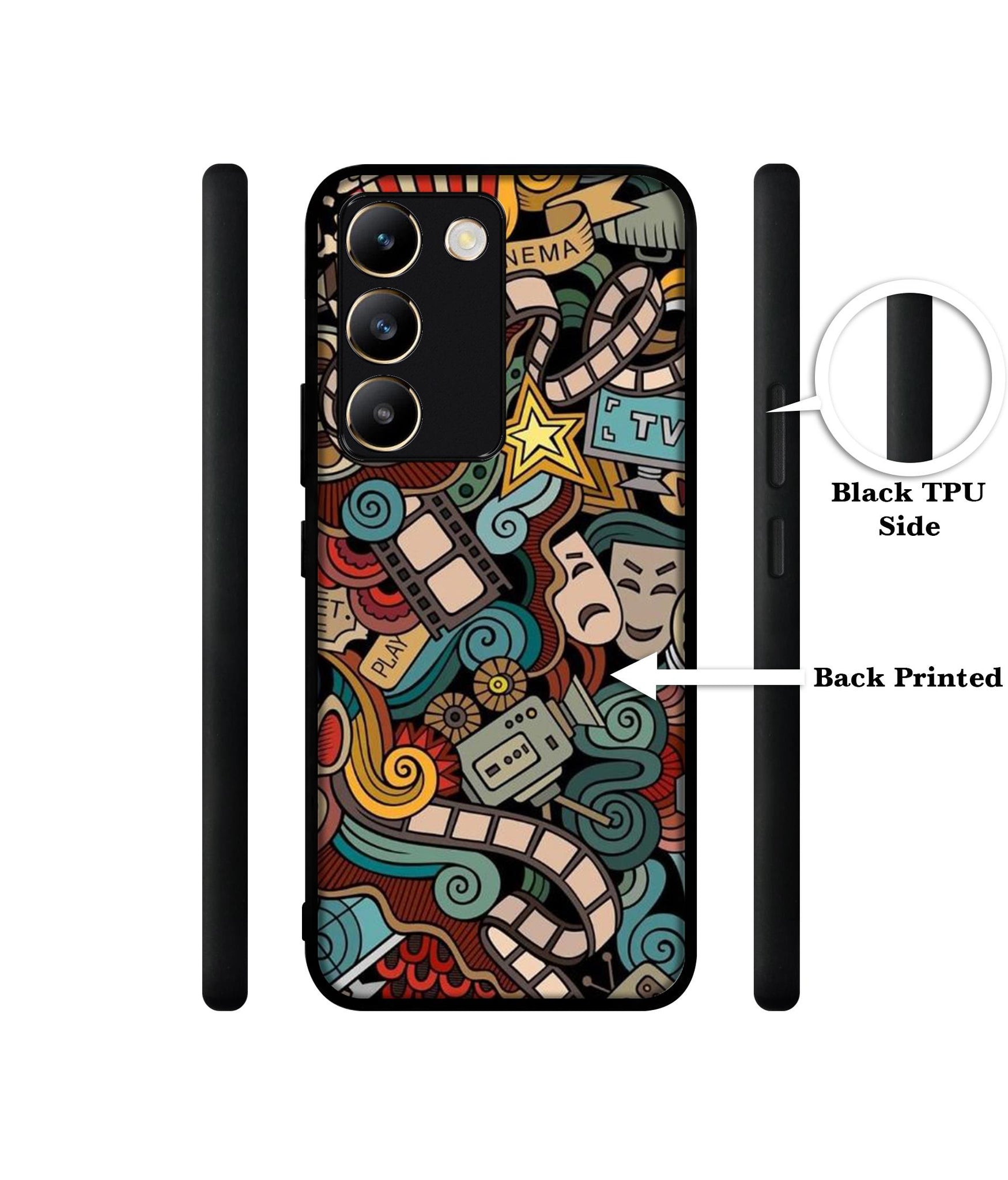 Movies Design Designer 2D Printed Back Case Cover for Vivo Y200e 5G / T3 5G