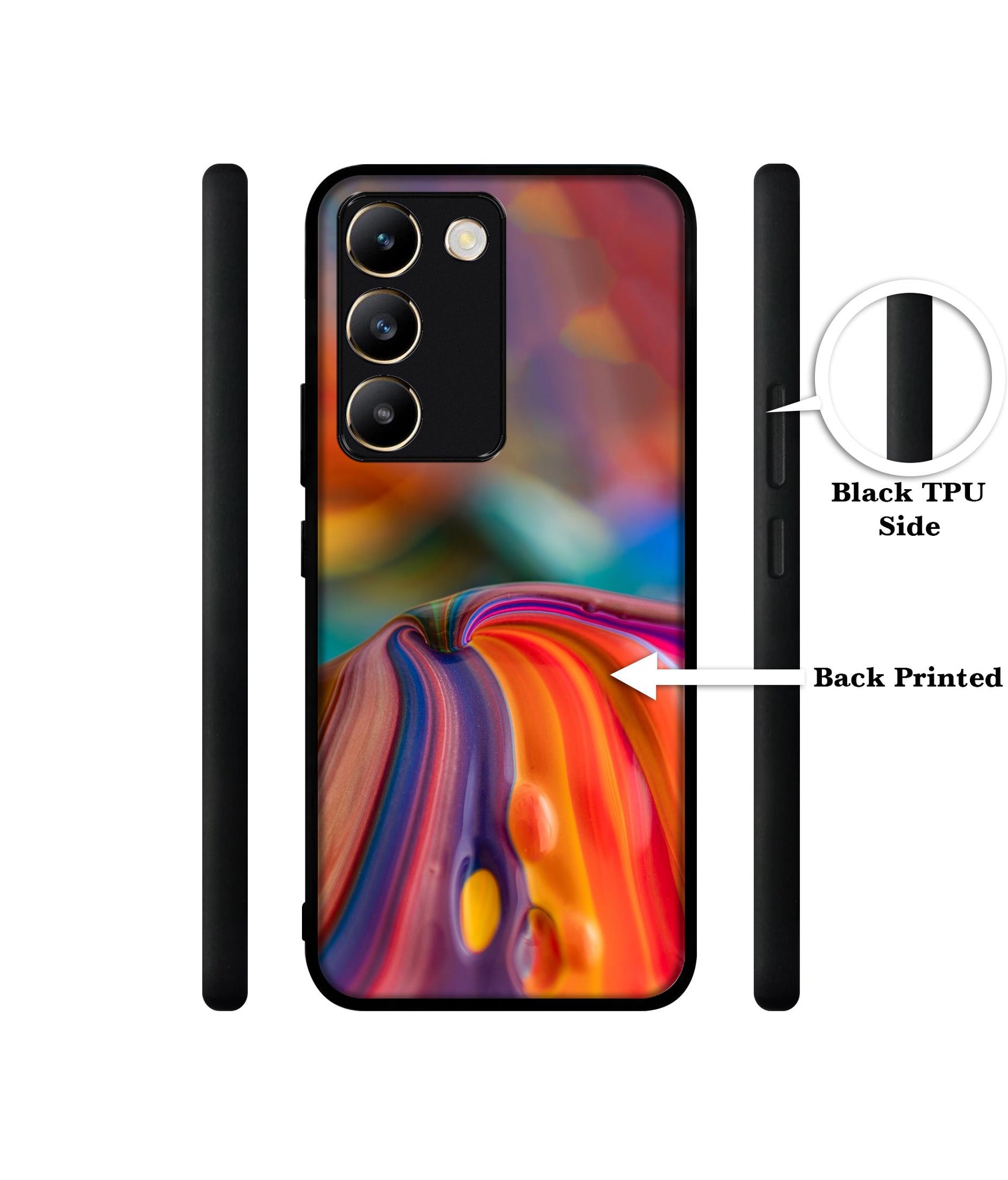 Rainbow Colors Designer 2D Printed Back Case Cover for Vivo Y200e 5G / T3 5G