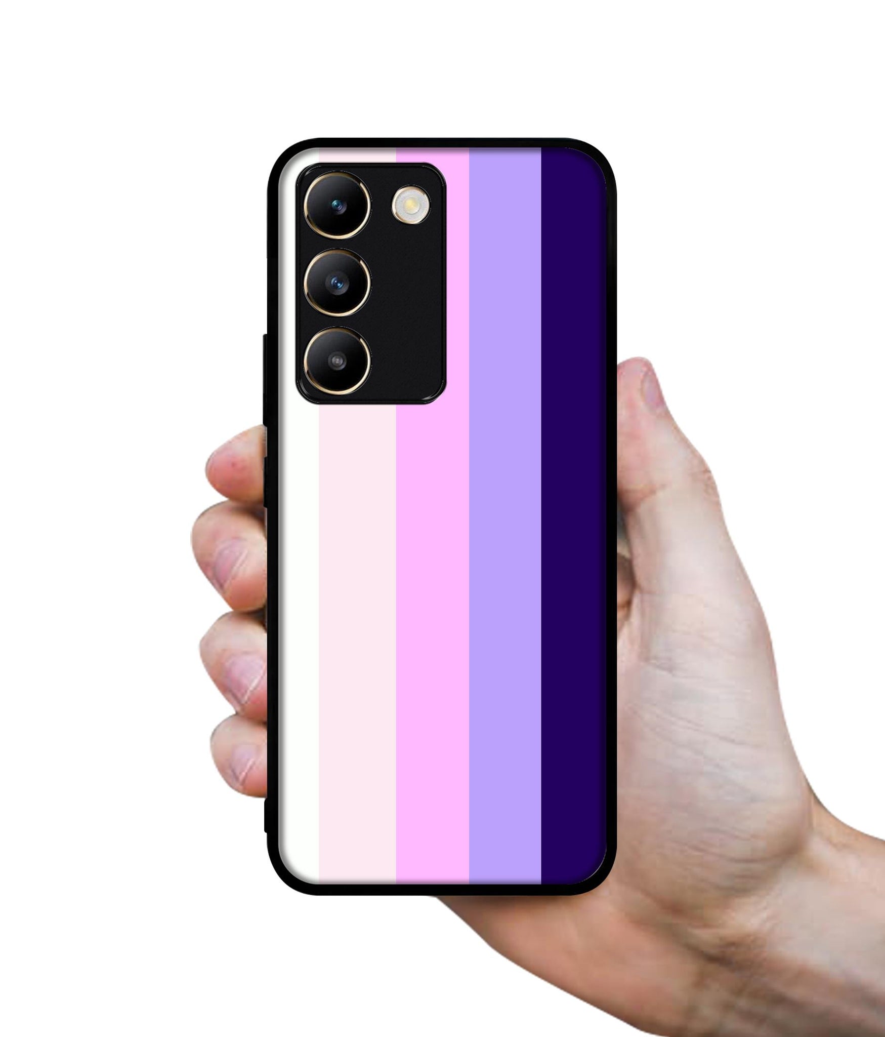 Pink and Purple Lines Design Designer 2D Printed Back Case Cover for Vivo Y200e 5G / T3 5G