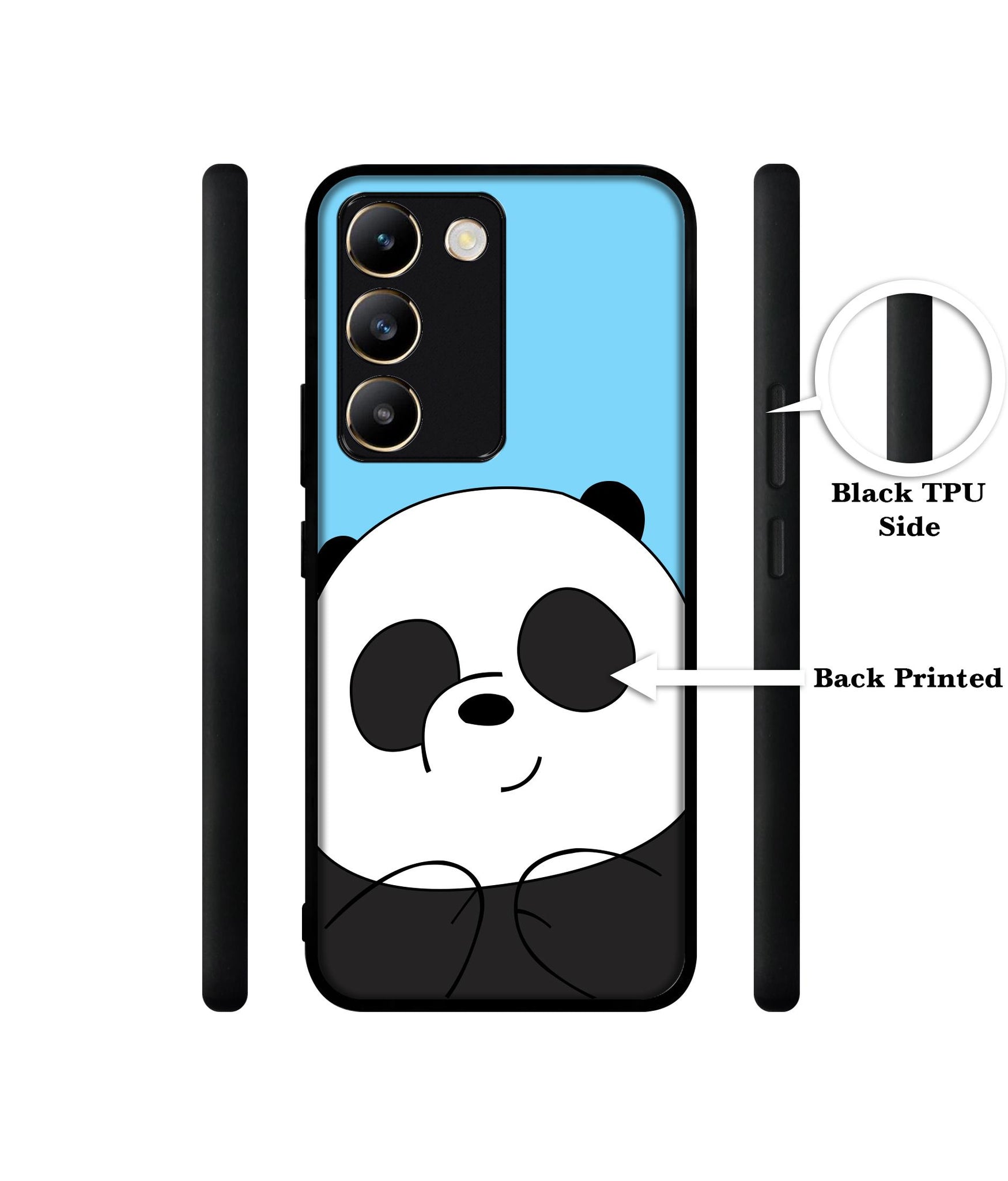Cute Panda Design Designer 2D Printed Back Case Cover for Vivo Y200e 5G / T3 5G