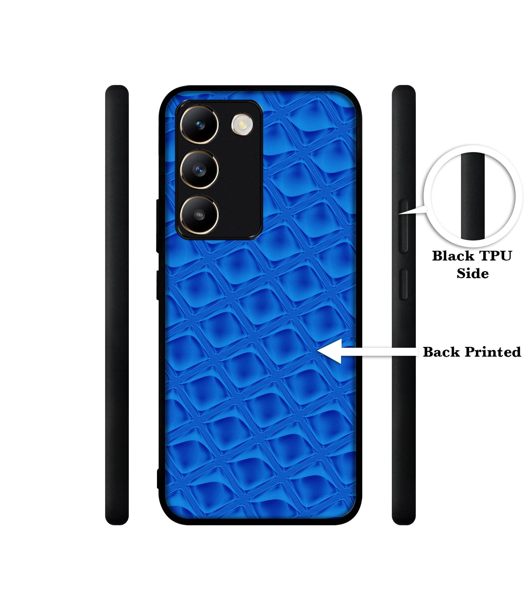 Blue Diamond Design Designer 2D Printed Back Case Cover for Vivo Y200e 5G / T3 5G