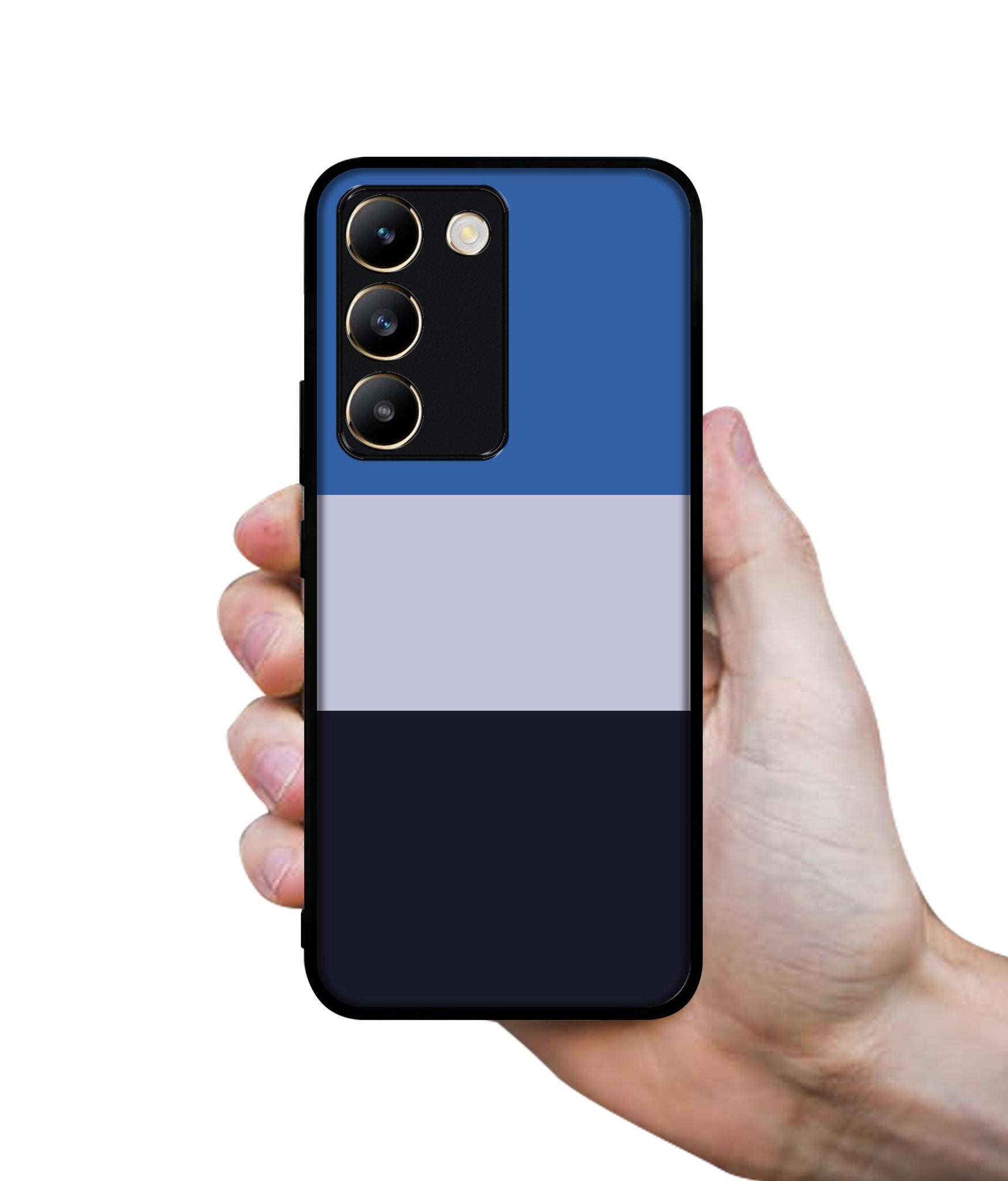 Three Color Stripes Design Designer 2D Printed Back Case Cover for Vivo Y200e 5G / T3 5G