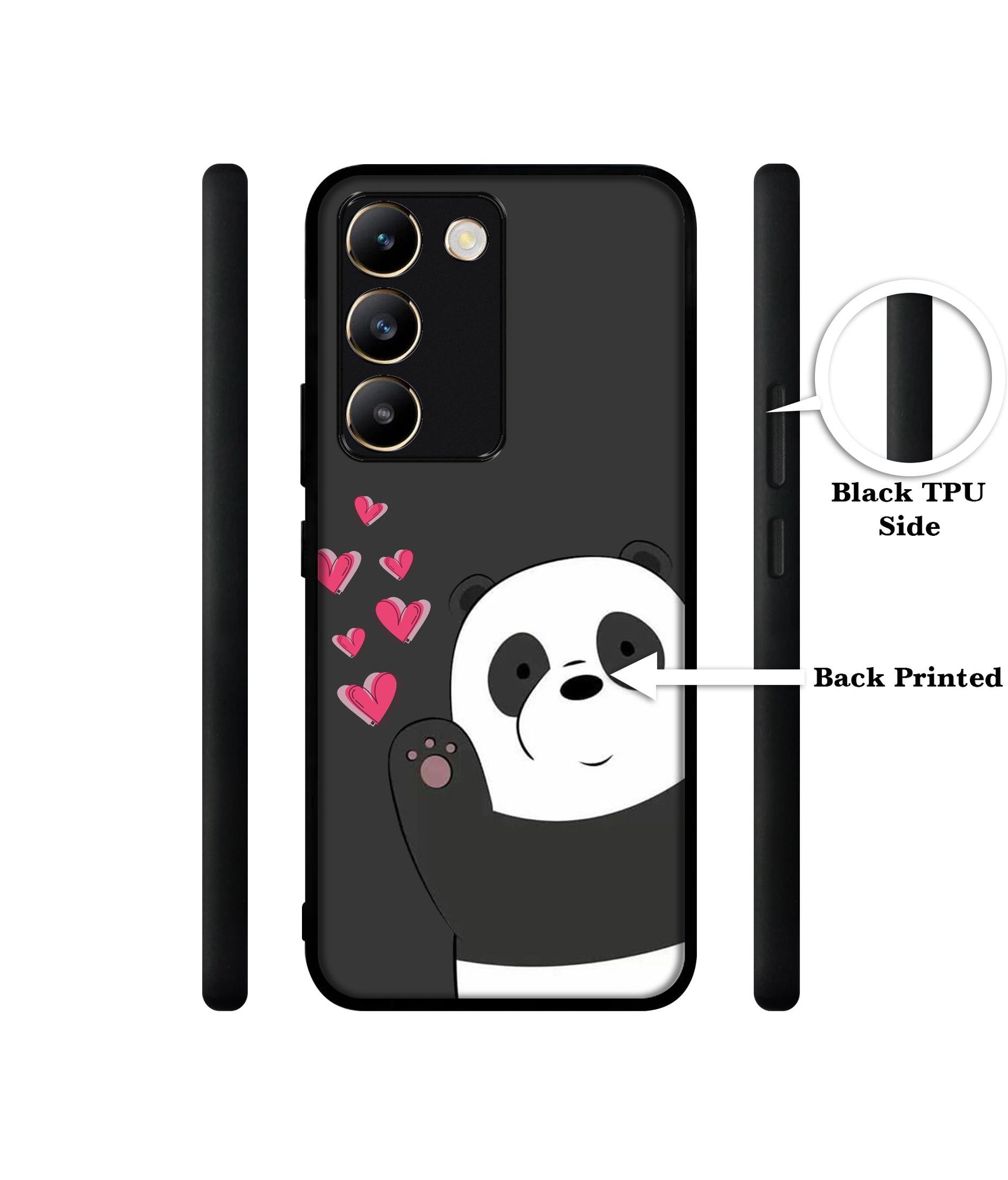 Love Panda Design Designer 2D Printed Back Case Cover for Vivo Y200e 5G / T3 5G