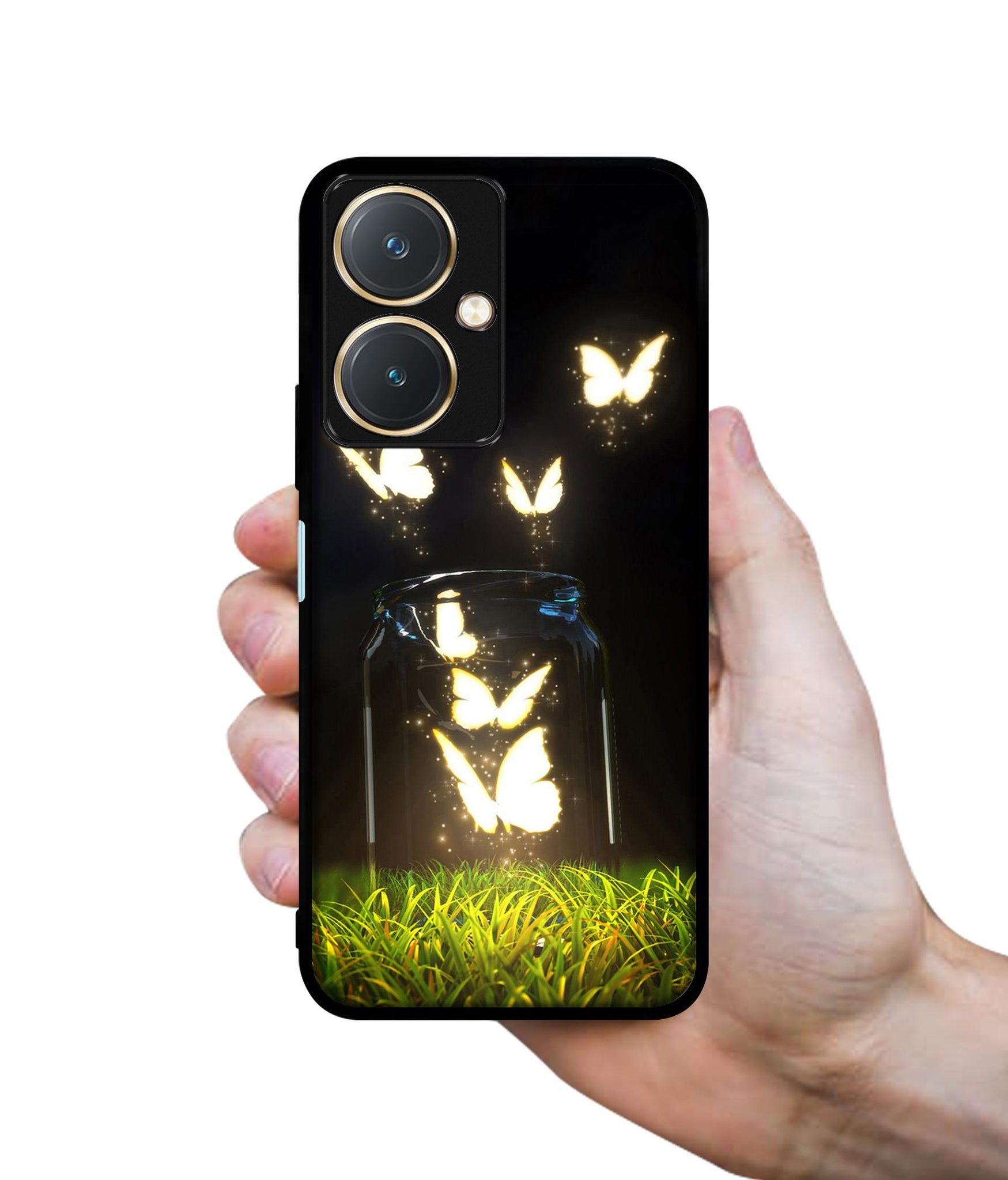 Butterfly Design Designer 2D Printed Back Case Cover for Vivo Y27 4G