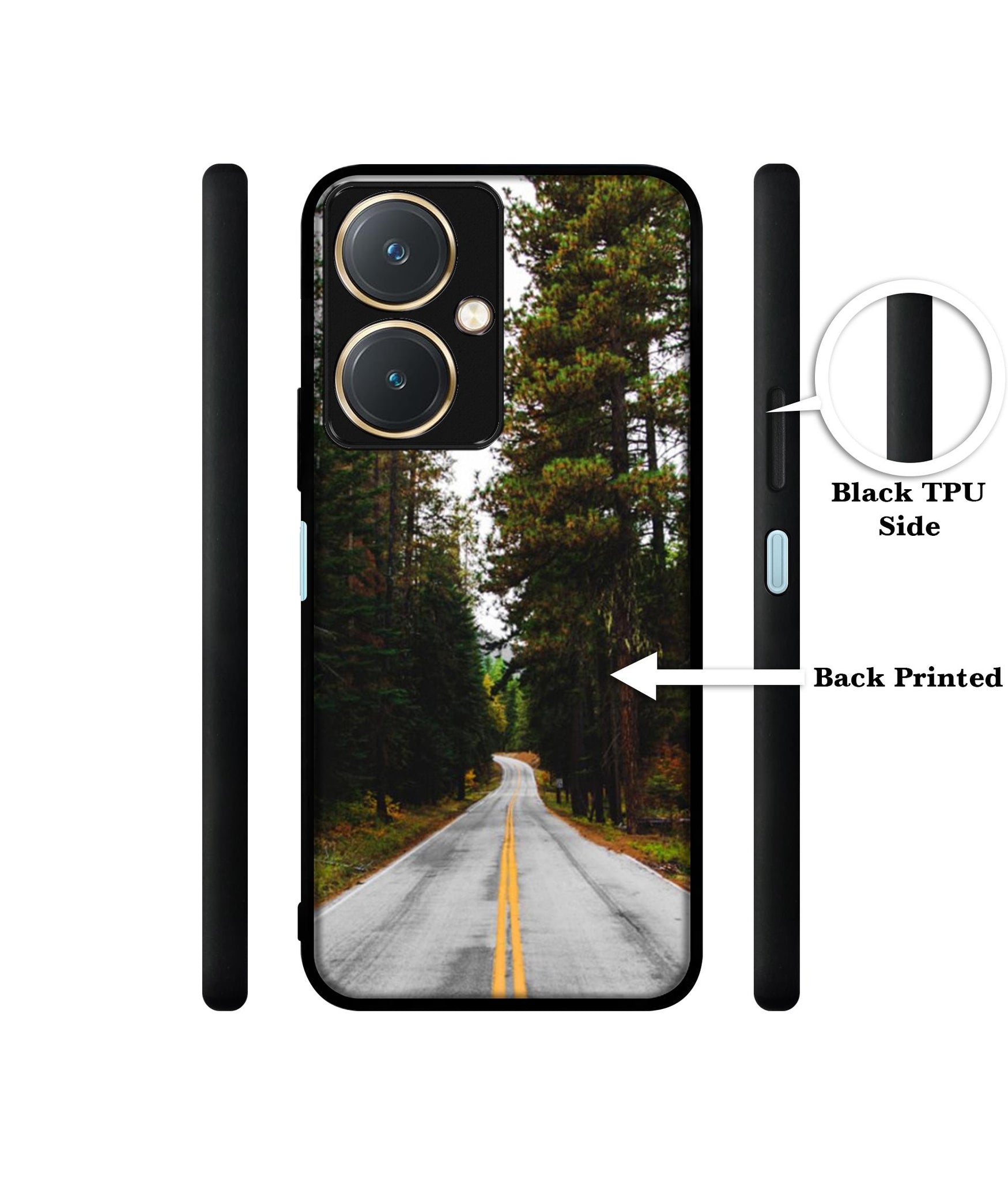 Road Photo Design Designer 2D Printed Back Case Cover for Vivo Y27 4G