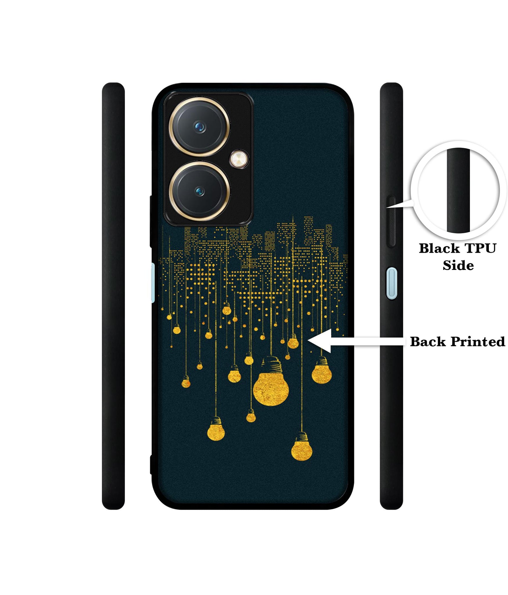 City Light Pattern Design Designer 2D Printed Back Case Cover for Vivo Y27 4G