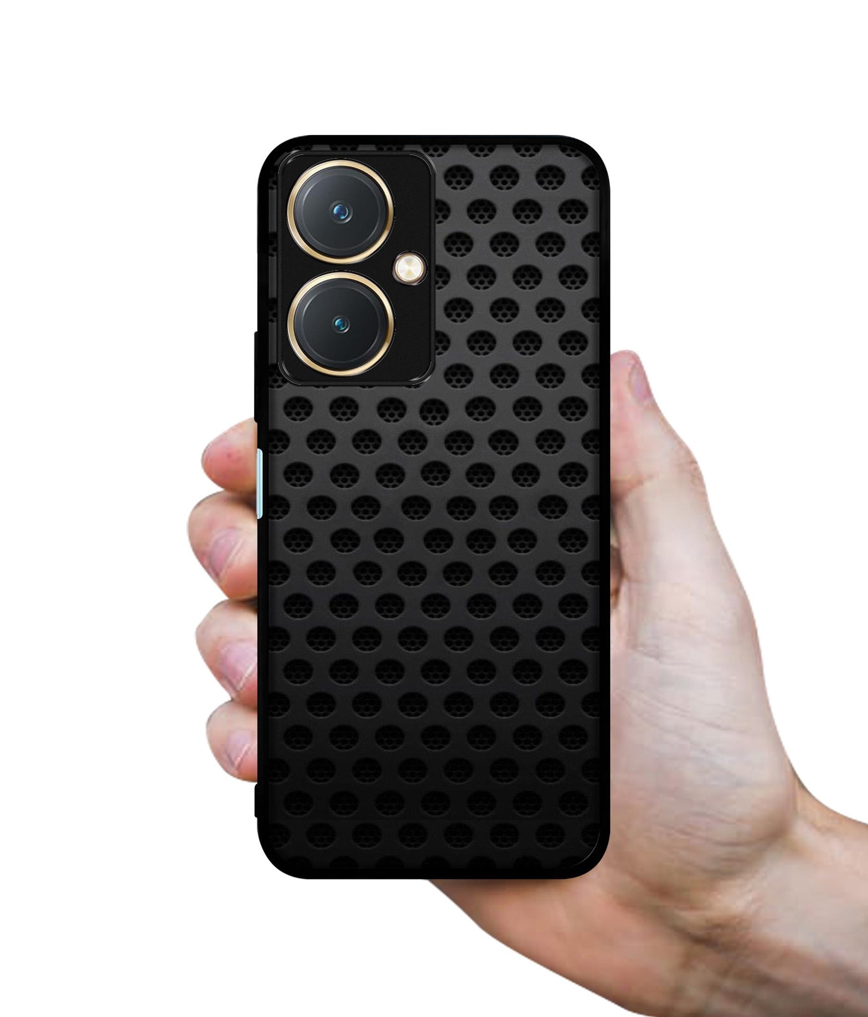 Black Circle Design Designer 2D Printed Back Case Cover for Vivo Y27 4G