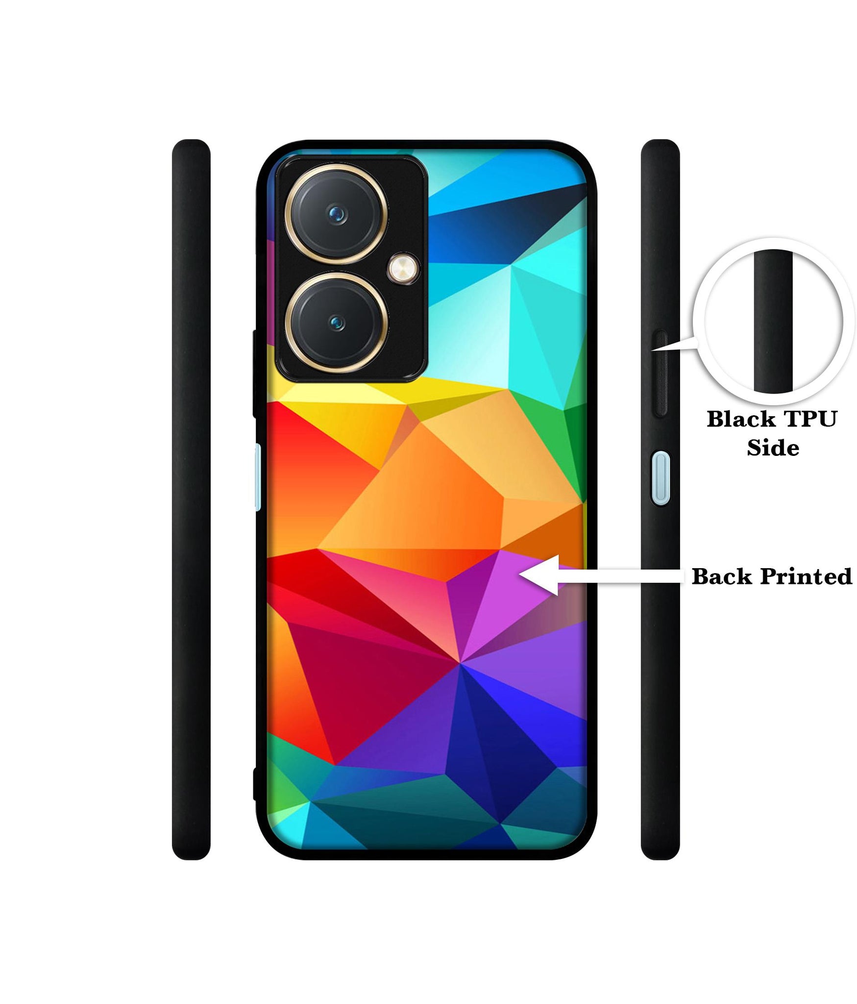 Colorful Pattern Design Designer 2D Printed Back Case Cover for Vivo Y27 4G