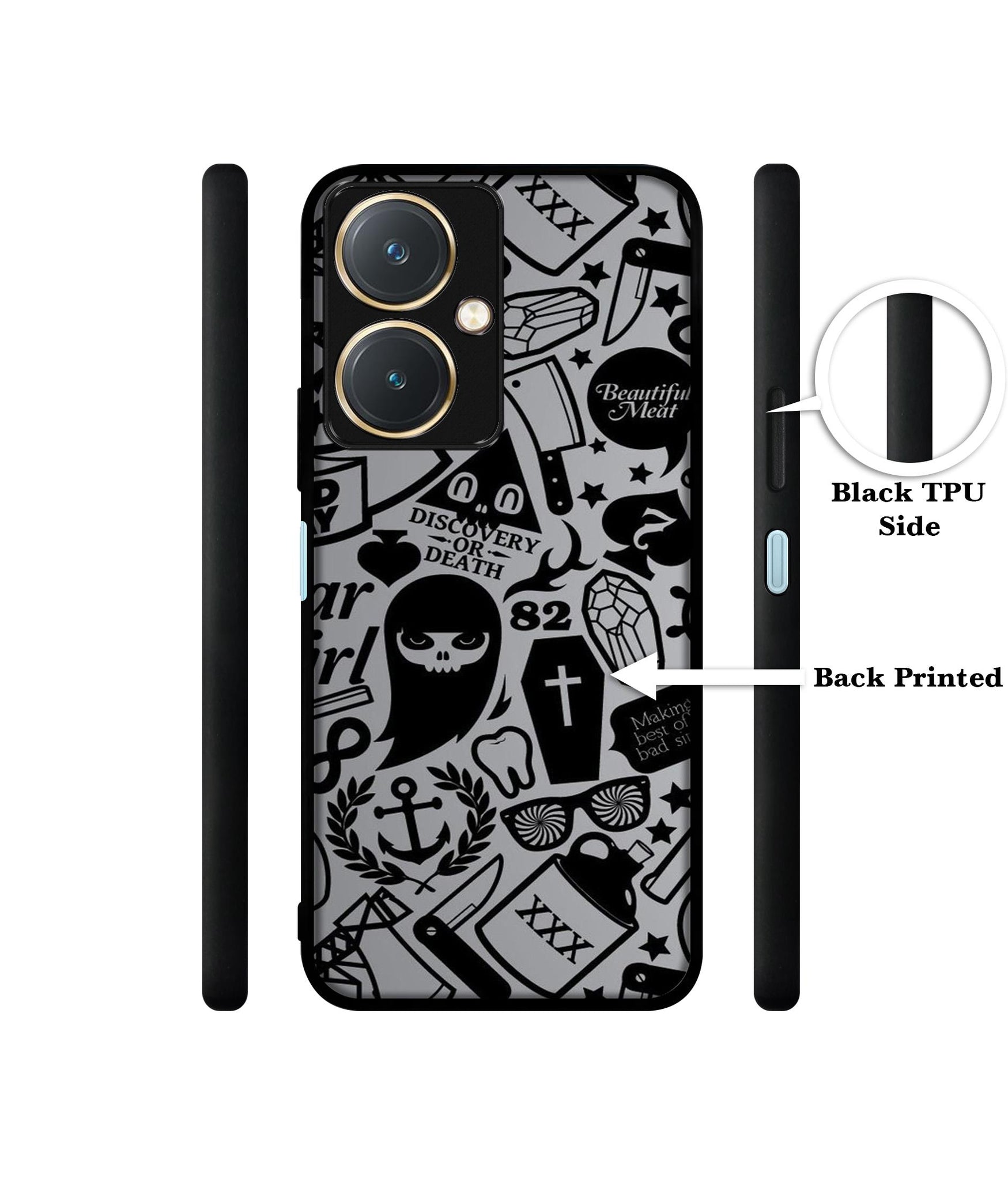 Discover Or Death Design Designer 2D Printed Back Case Cover for Vivo Y27 4G