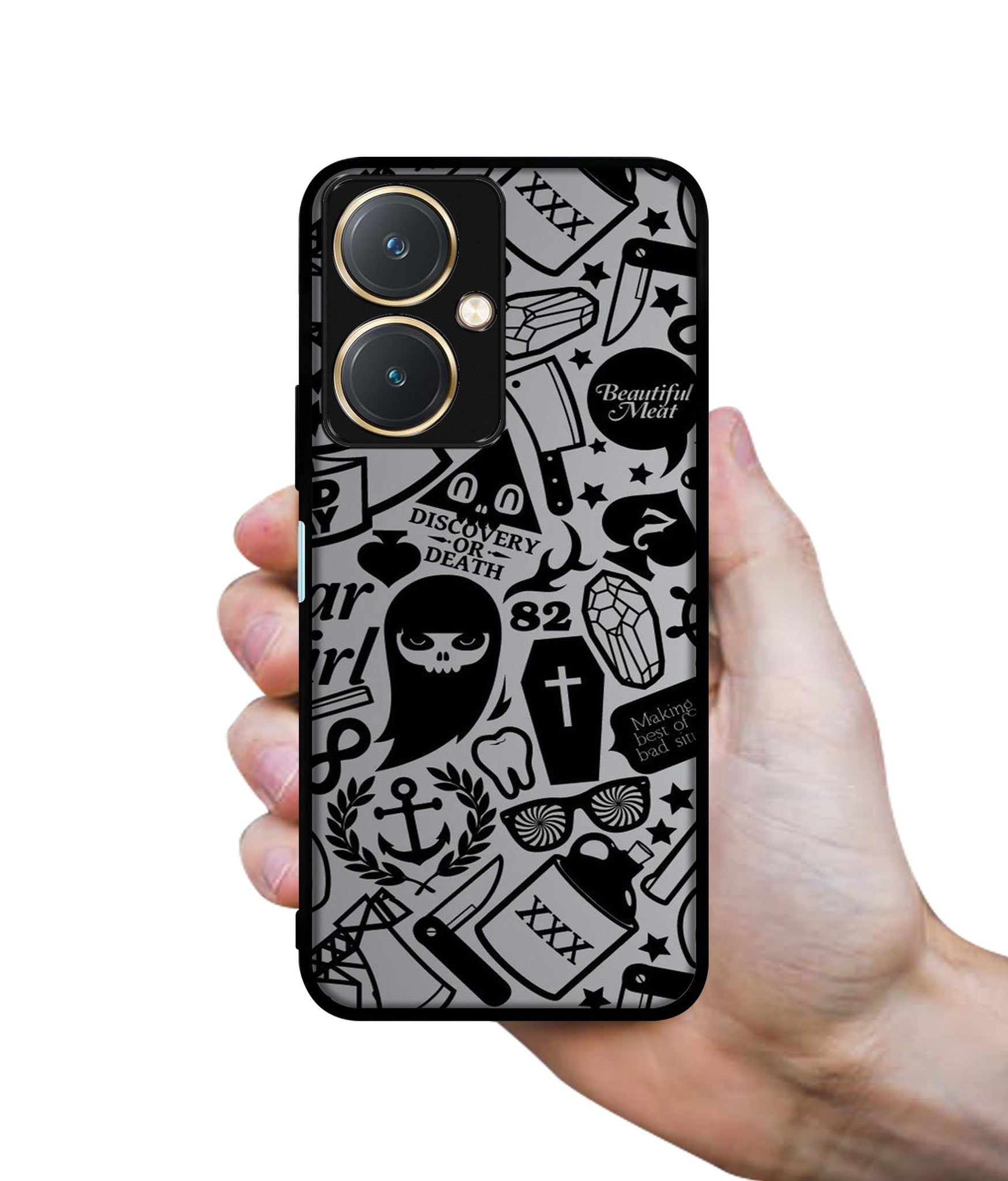 Discover Or Death Design Designer 2D Printed Back Case Cover for Vivo Y27 4G