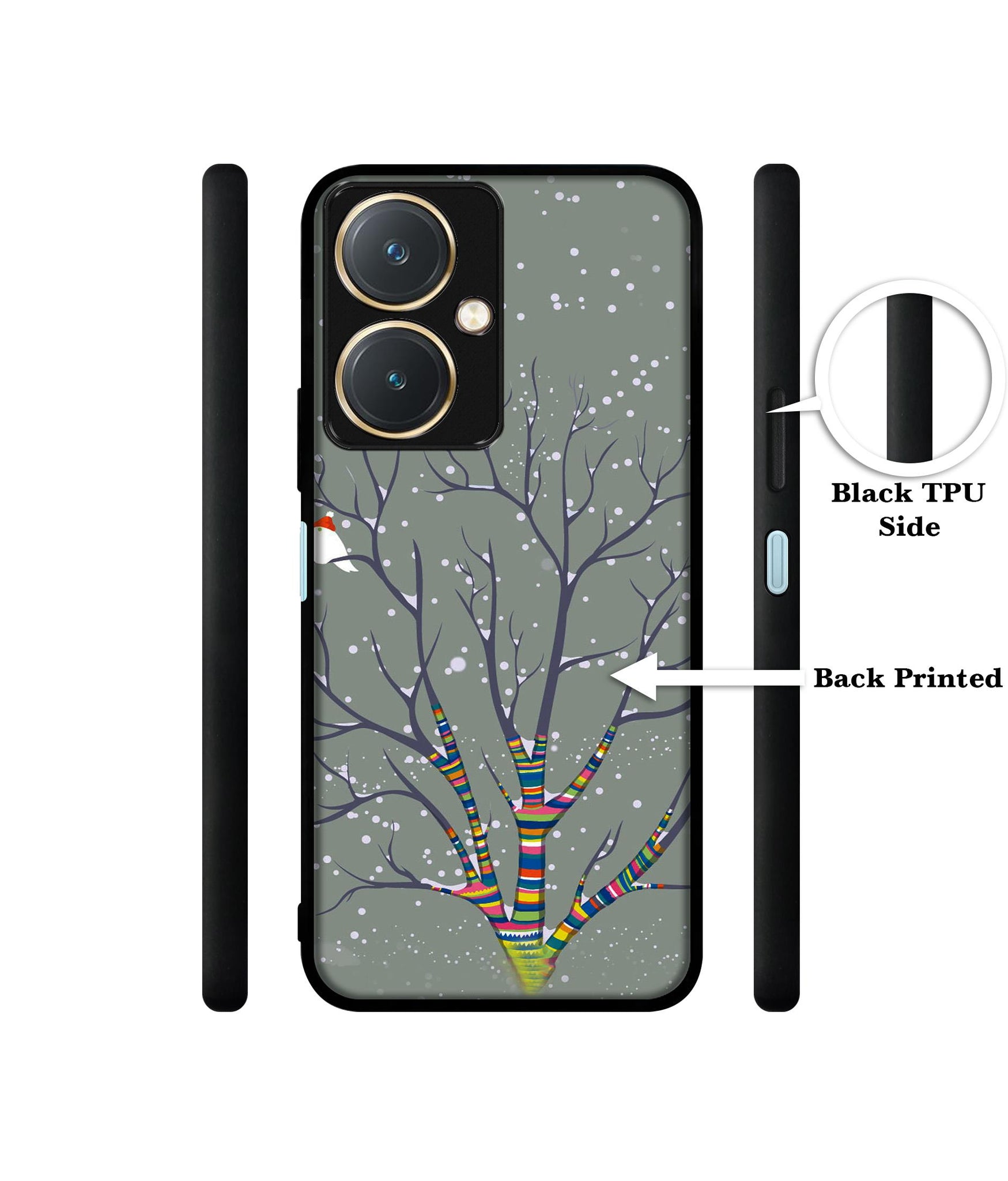 Winter Pattern Print Design Designer 2D Printed Back Case Cover for Vivo Y27 4G