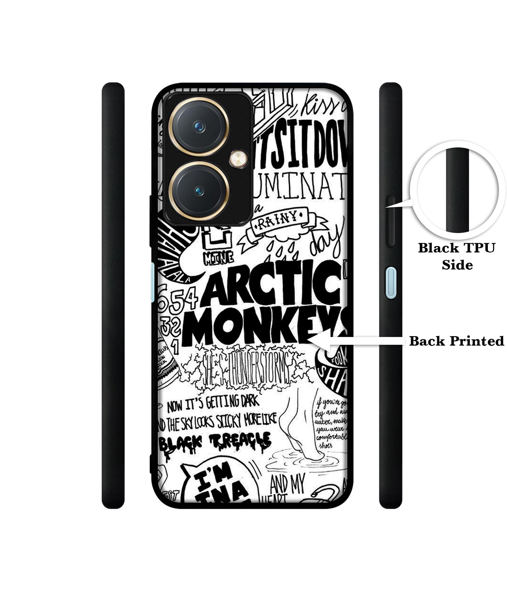 Arctic Monkeys Pattern Design Designer 2D Printed Back Case Cover for Vivo Y27 4G