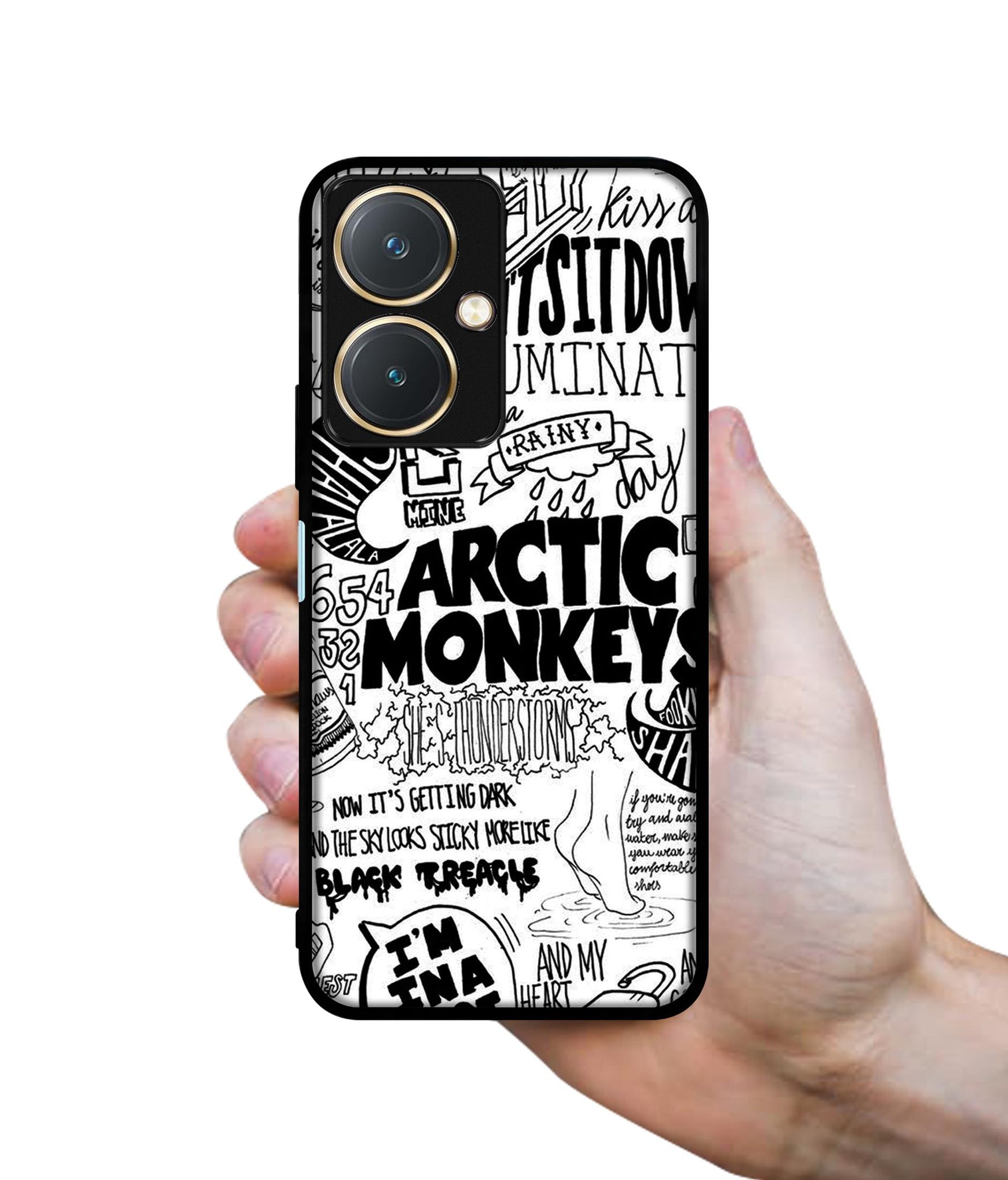 Arctic Monkeys Pattern Design Designer 2D Printed Back Case Cover for Vivo Y27 4G